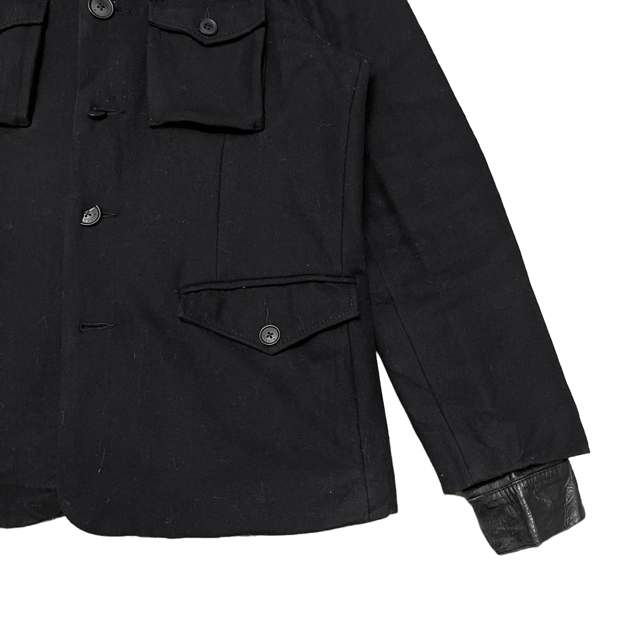 Rudsak Vintage Rudsak Wool Leather Jacket Size US XL / EU 56 / 4 - 4 Thumbnail