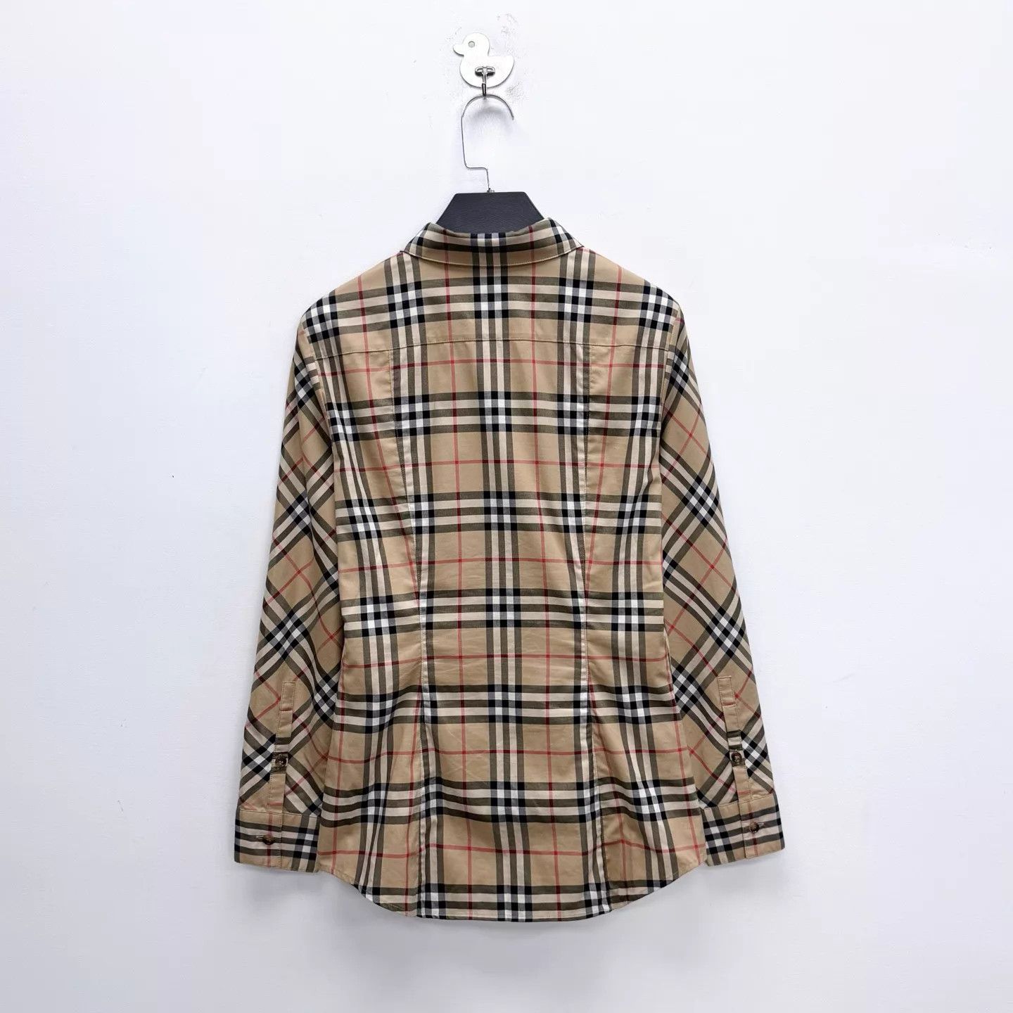 Burberry Burberry Khaki Red Stripe Diagonal Check Shacket UK6 99N Size XS / US 0-2 / IT 36-38 - 2 Thumbnail
