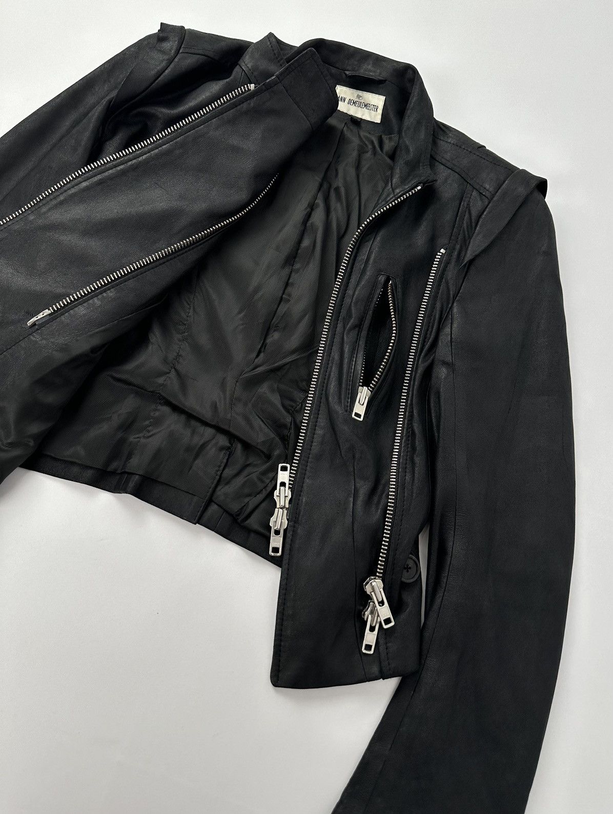 Ann Demeulemeester Ann Demeulemeester Asymmetrical Multi-Zipper Biker Leather Size S / US 4 / IT 40 - 4 Thumbnail