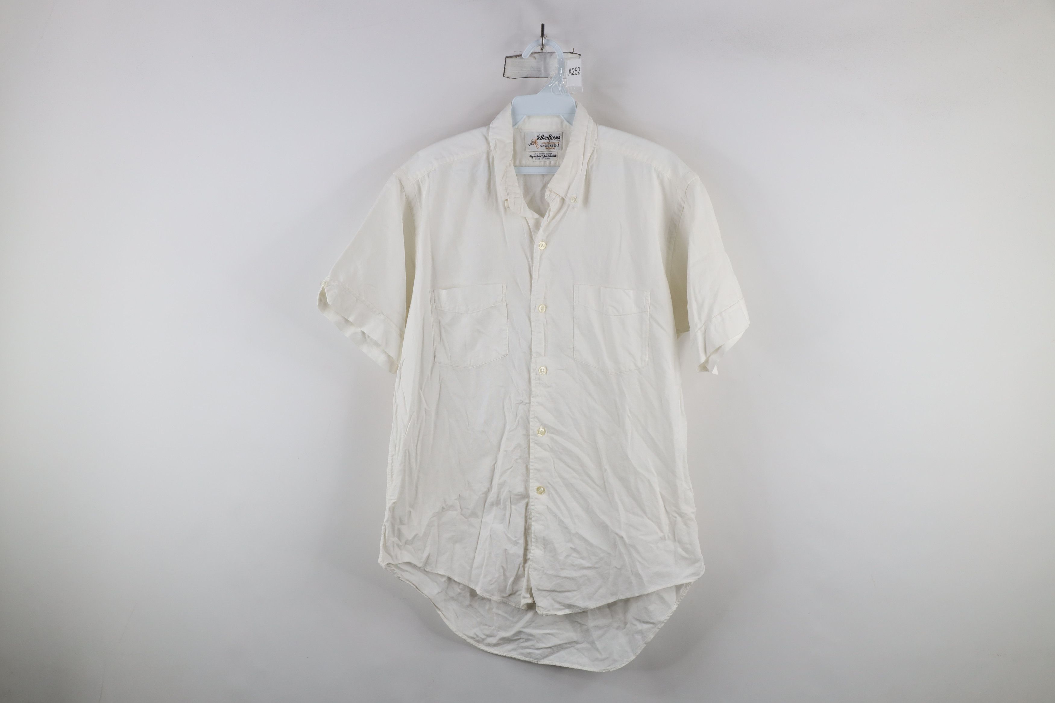 Vintage 60s Rockabilly Batiste Button Down Shirt Japan