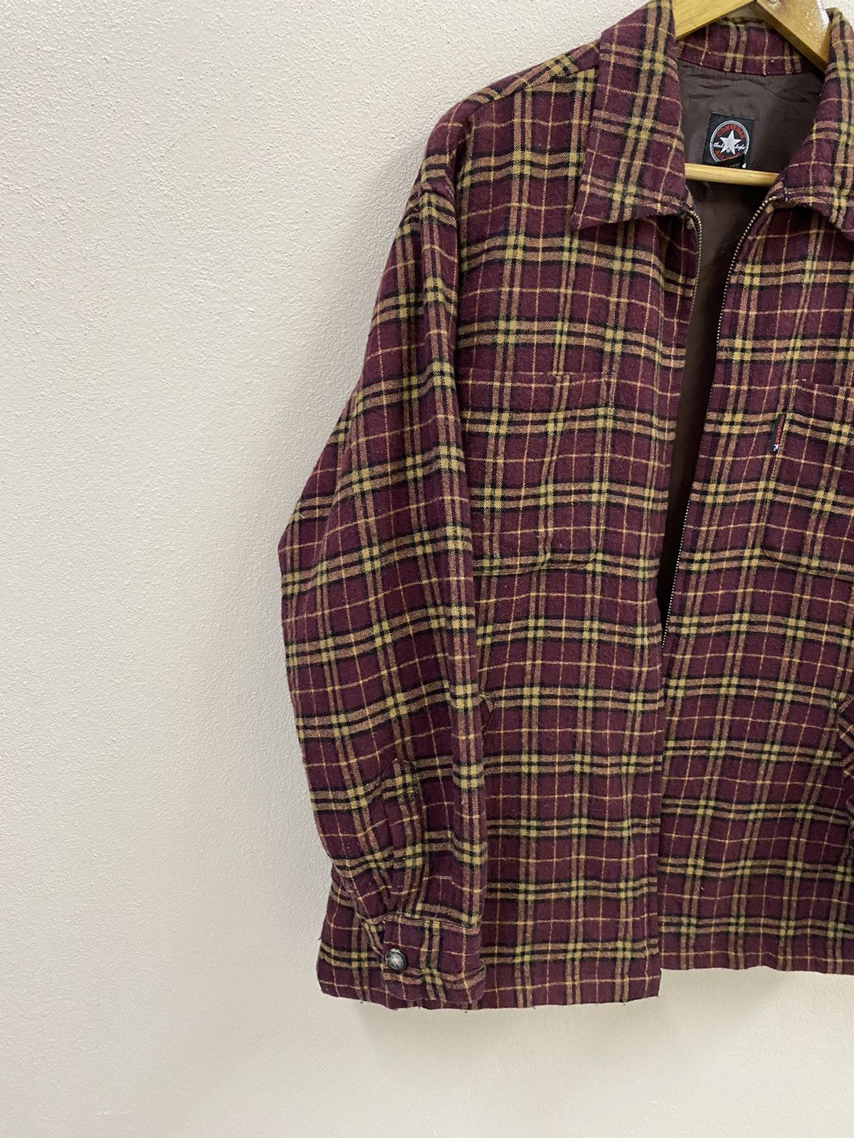 Converse × Vintage Vtg Converse Wool Plaid Jacket Size US M / EU 48-50 / 2 - 4 Thumbnail