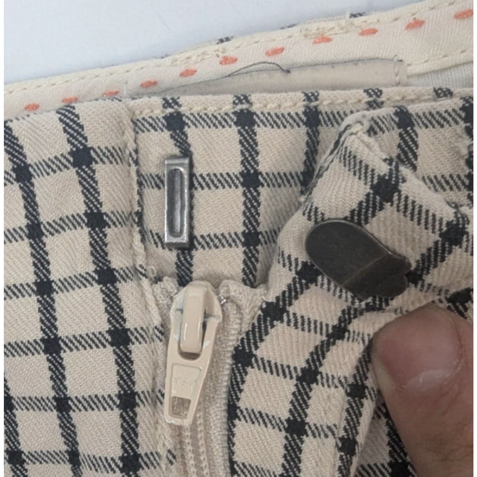 Anthropologie Anthropologie The Essential Slim Trousers Pants Checkered Plaid Women's 6 Size 30" / US 8 / IT 44 - 7 Thumbnail