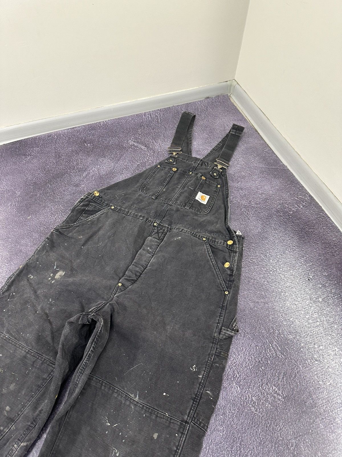 Carhartt Vintage 90s Carhartt Double Knee Black Work Overall Size US 40 / EU 56 - 3 Thumbnail