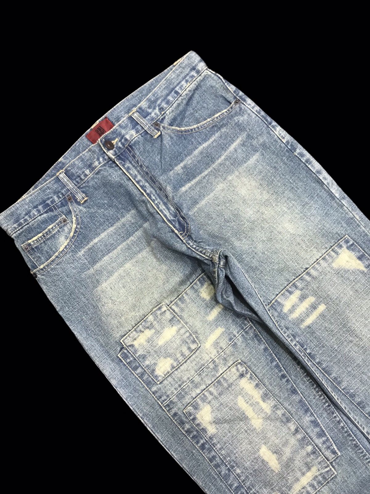 Japanese Brand 💥DENIM ART💥NYLAUS Japan Patchwork Crash Denim F153 Size US 34 / EU 50 - 9 Thumbnail