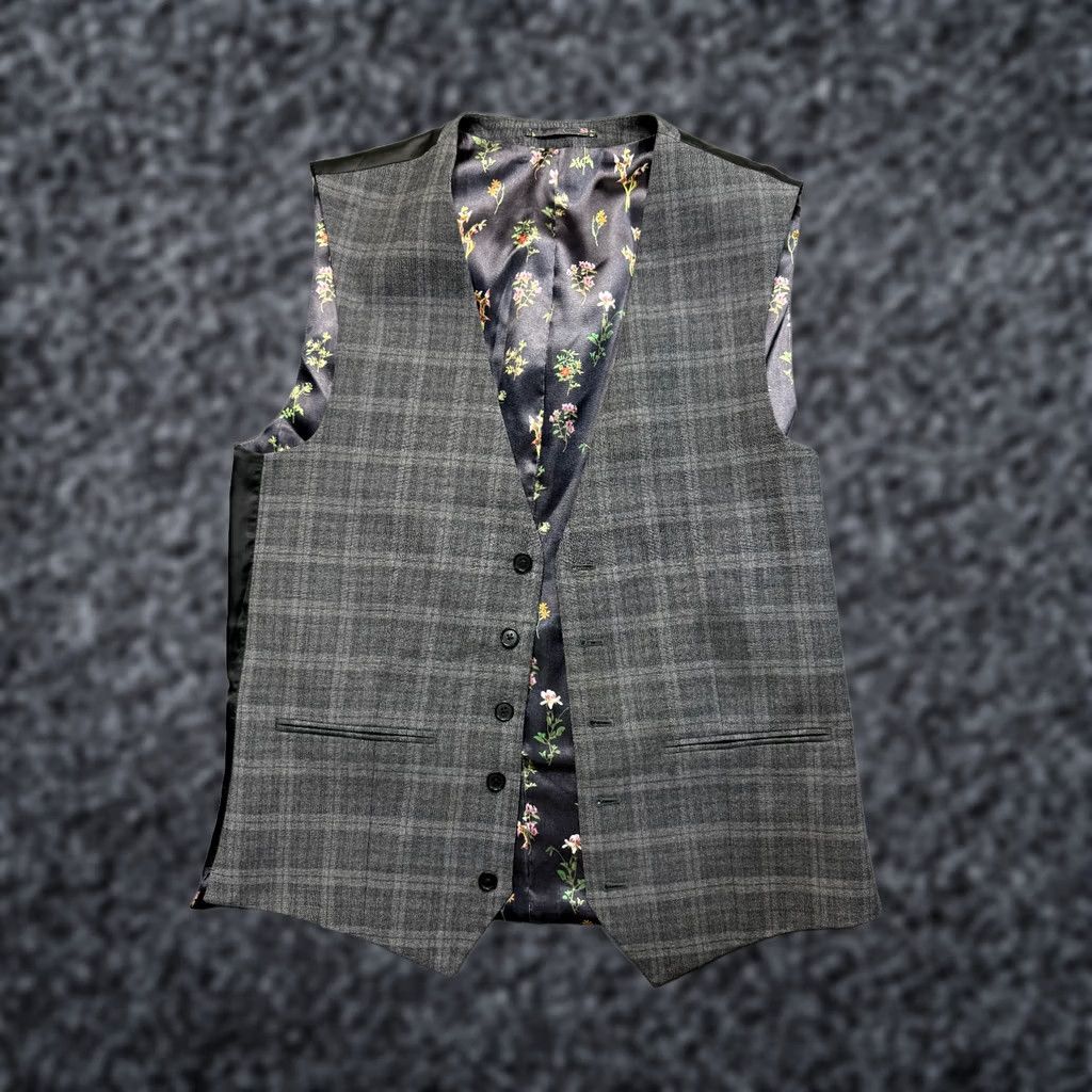 NEXT NEXT Wool Gray Vest Waistcoat Mens 38L Suit Vest 3 Piece Regular Size 38 Gray Wool Size US XXS / EU 40 - 1 Thumbnail