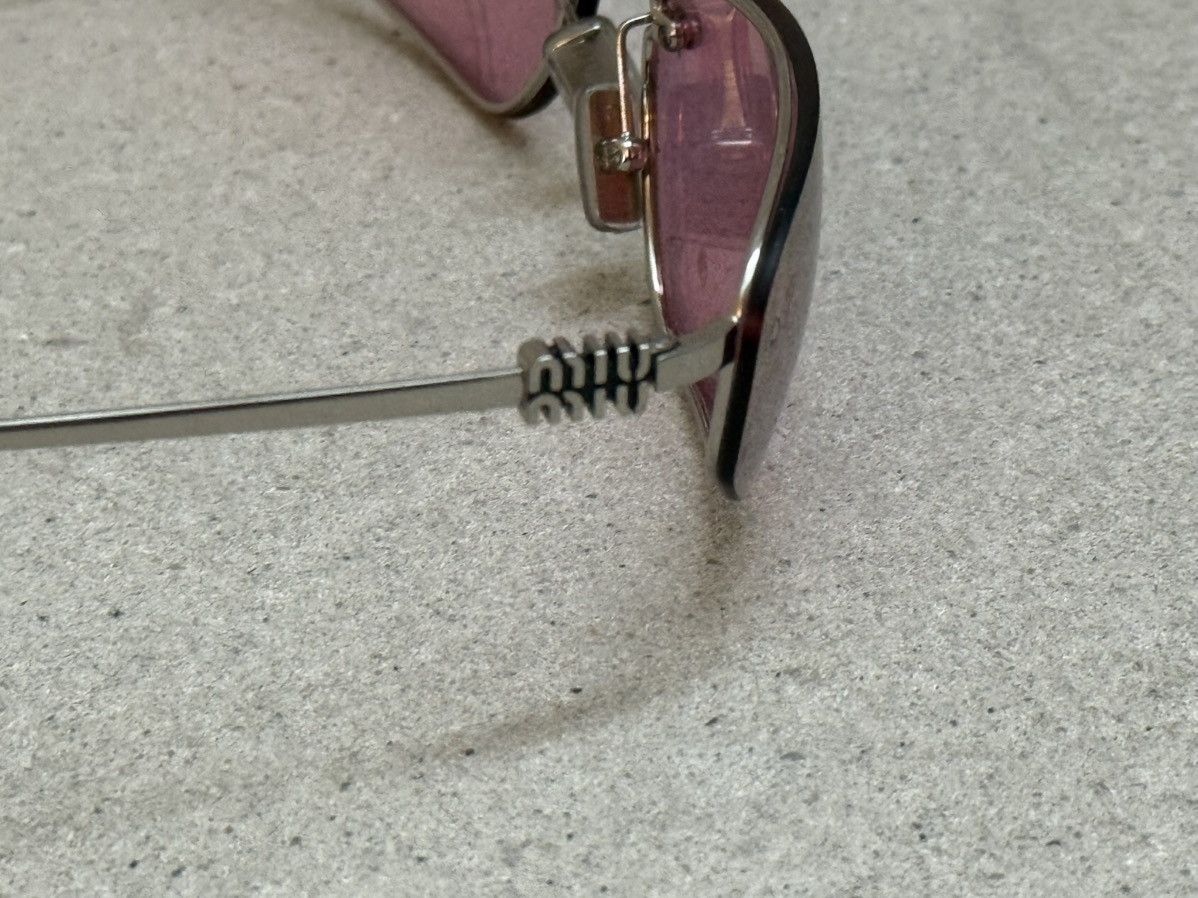 Miu Miu Miu Miu Pink Tinted Silver Framed Sunglasses Size ONE SIZE - 6 Thumbnail