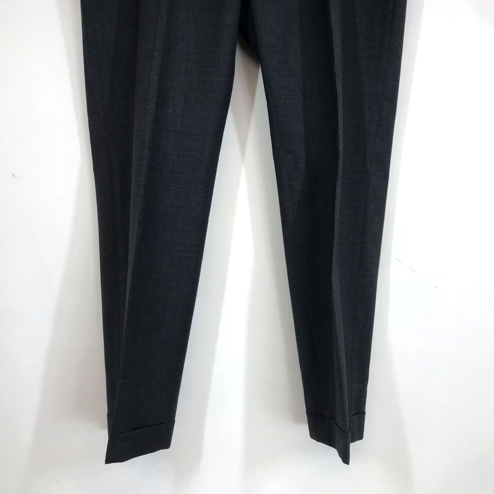 Ralph Lauren Lauren Ralph Dress Mens 38 Black MEN PLEATED WOOL CUFFED PANTS Size US 38 / EU 54 - 3 Thumbnail