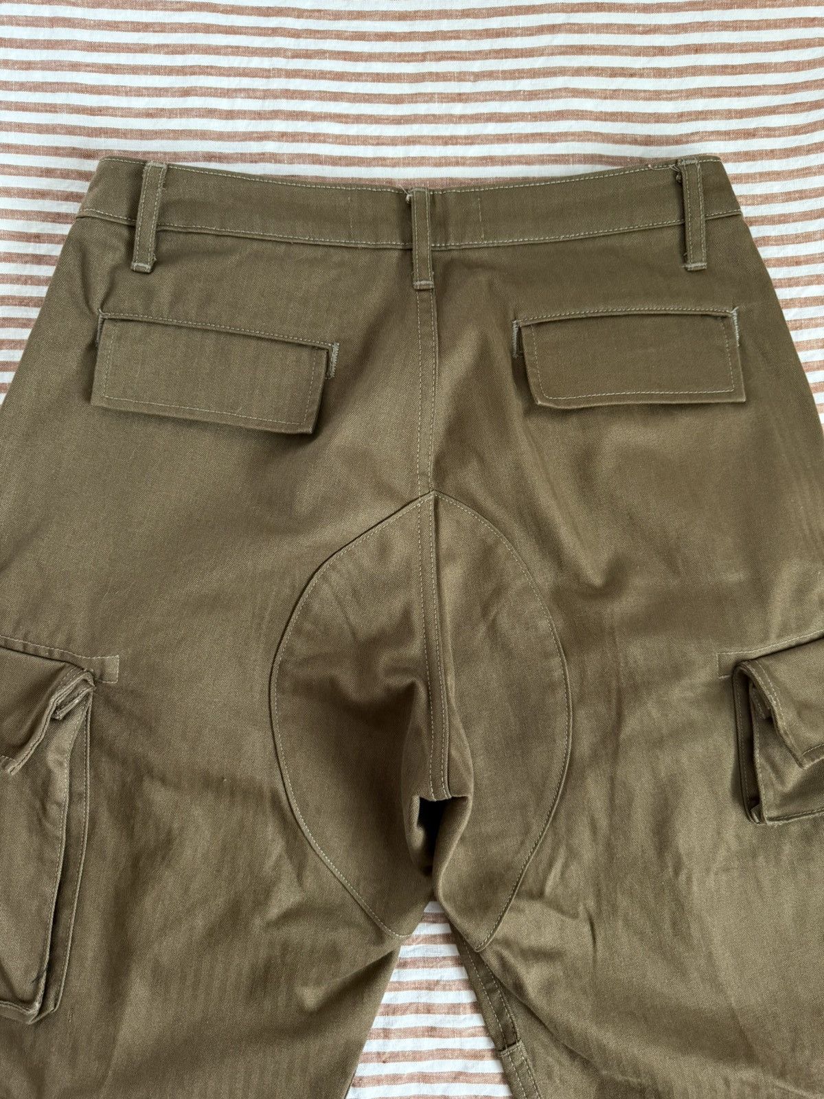 Reese Cooper Cotton Herringbone Cargo Pants Coyote Brown Size US 28 / EU 44 - 8 Thumbnail