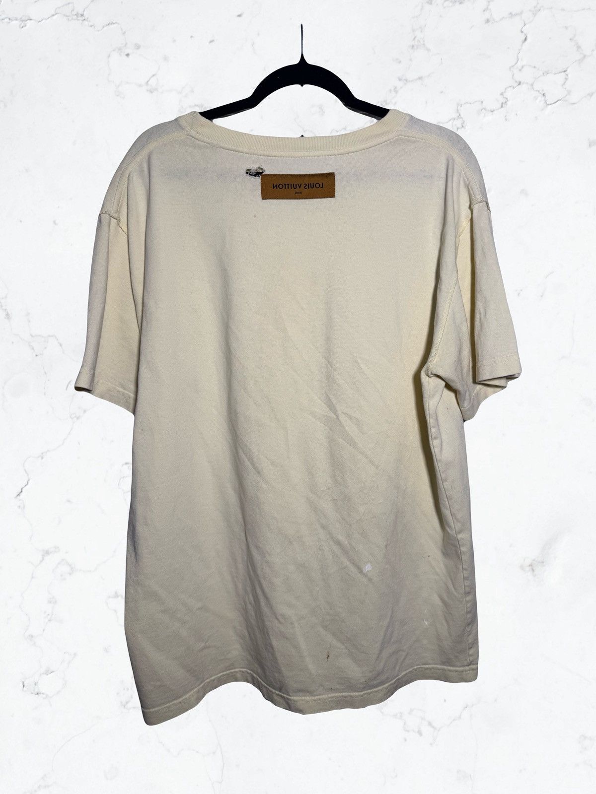 Louis Vuitton Distressed Louis Vuitton Plain Splatter Paint rework Tshirt Size US L / EU 52-54 / 3 - 2 Thumbnail