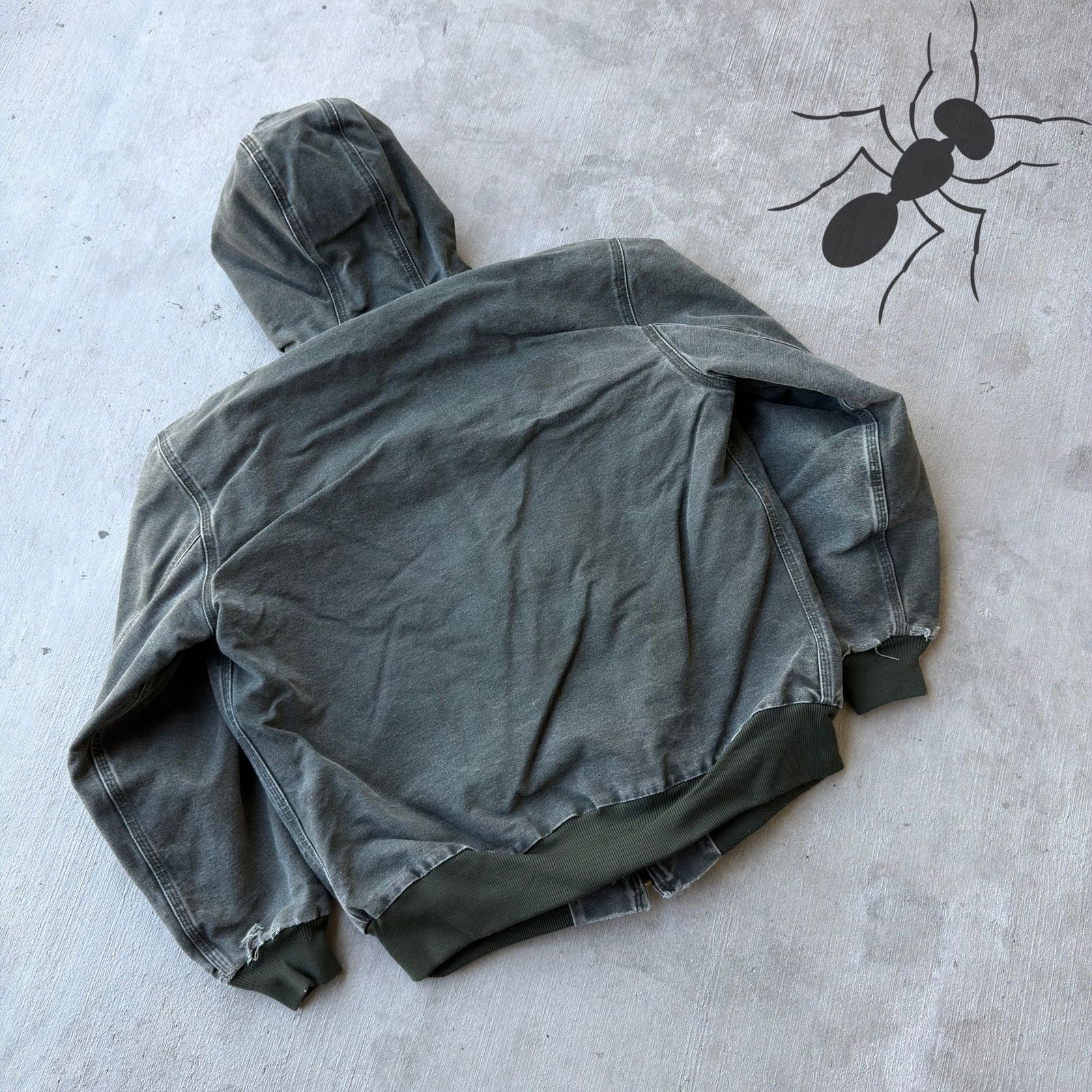 Carhartt × Vintage Carhartt WOMENS WJ130 MOS green hooded work wear jacket Size US XL / EU 56 / 4 - 6 Thumbnail