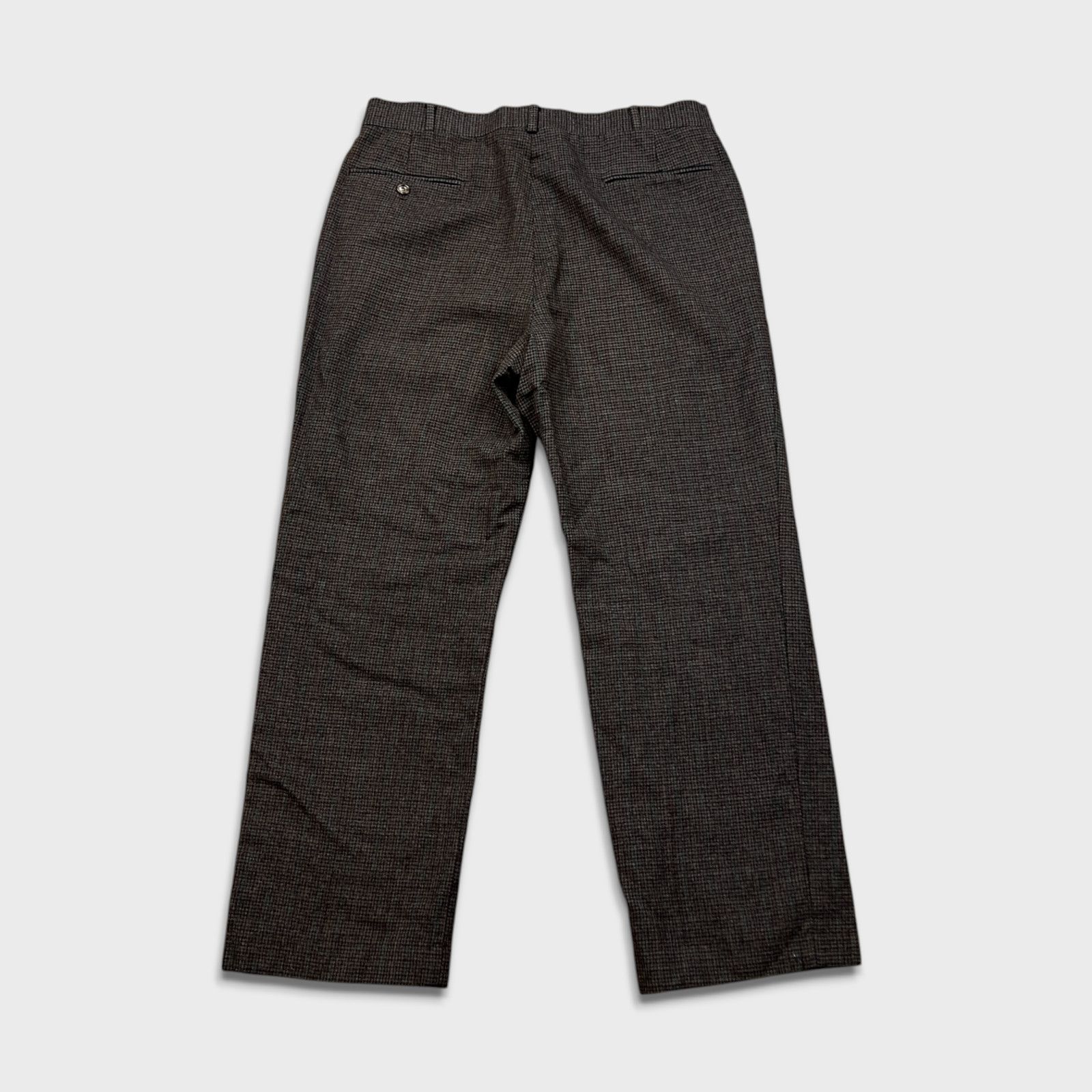 Vintage Thomson Dress Pants 34x28 Plaid Pleat Baggy Wool 90s Trouser Size US 34 / EU 50 - 5 Thumbnail