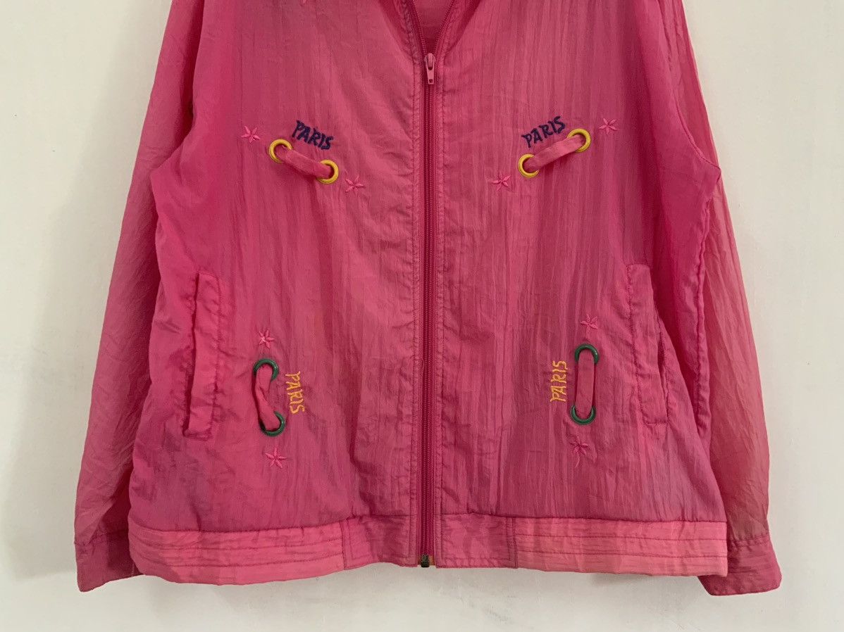Japanese Brand Vintage Paris Pink Nylon Embroidery Jacket Size US L / EU 52-54 / 3 - 5 Thumbnail