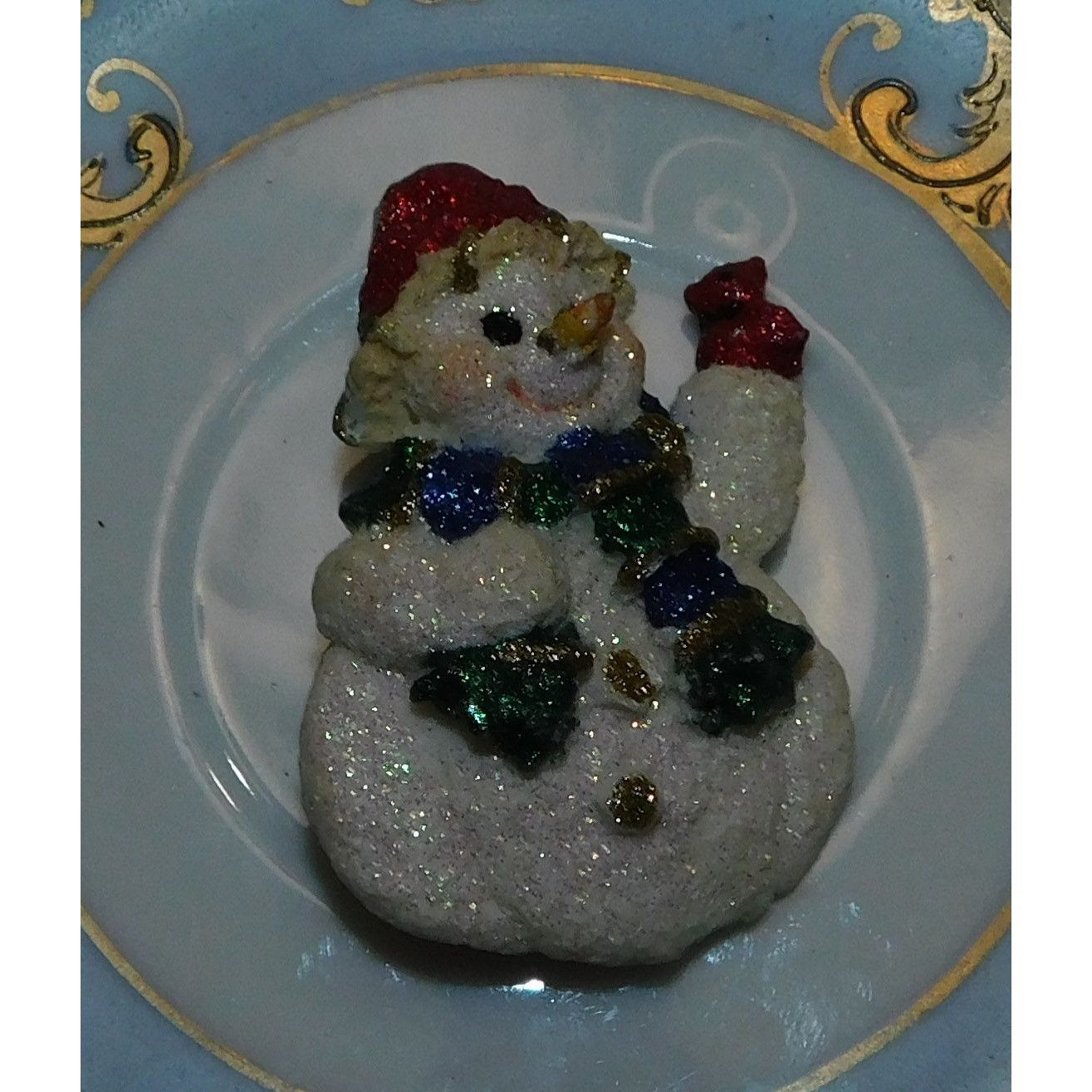 Other Glitter Snowman Holding Red Bird Brooch Size ONE SIZE - 2 Thumbnail