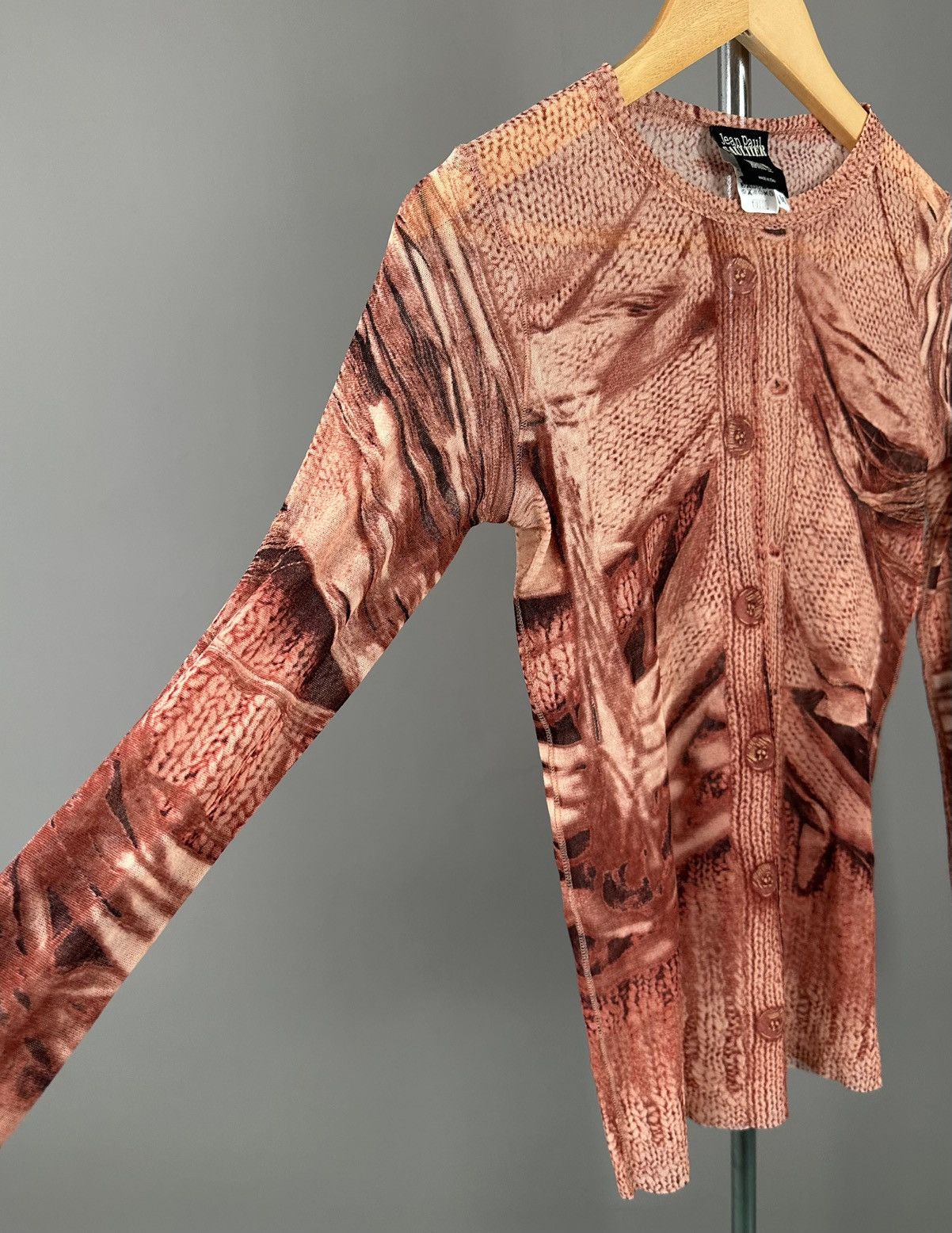Jean Paul Gaultier Jean Paul Gaultier - 90’s Mesh Top Optical Illusion Cardigan Size M / US 6-8 / IT 42-44 - 4 Thumbnail