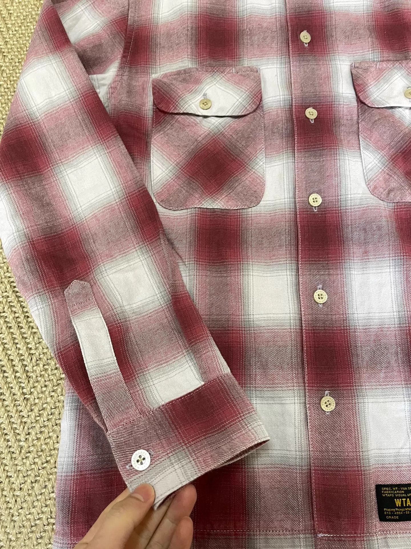 Wtaps WTAPS VATOS Psychedelic Red Check LS Shirt M (Worn 2x) Size US M / EU 48-50 / 2 - 7 Thumbnail