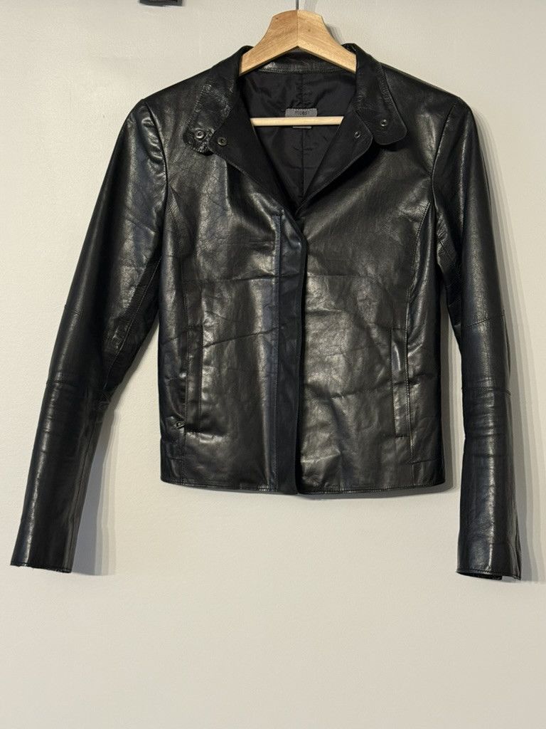 M0851 Vintage Leather Jacket Size XS / US 0-2 / IT 36-38 - 1 Thumbnail