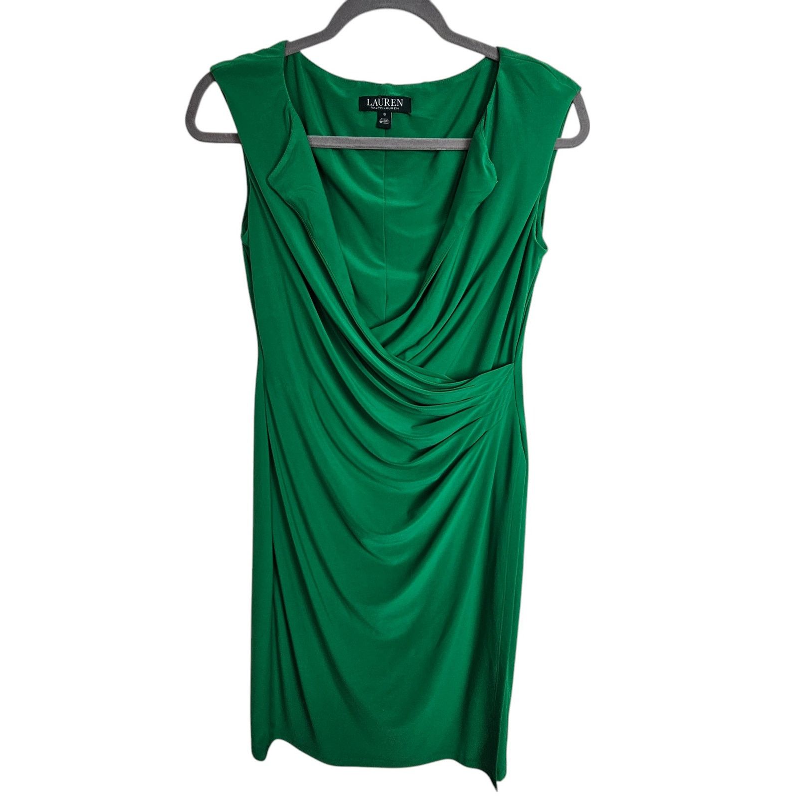 Lauren Ralph Lauren Lauren Ralph Lauren Womens Ruched Surplice Sheath Dress 8 Size M / US 6-8 / IT 42-44 - 1 Thumbnail