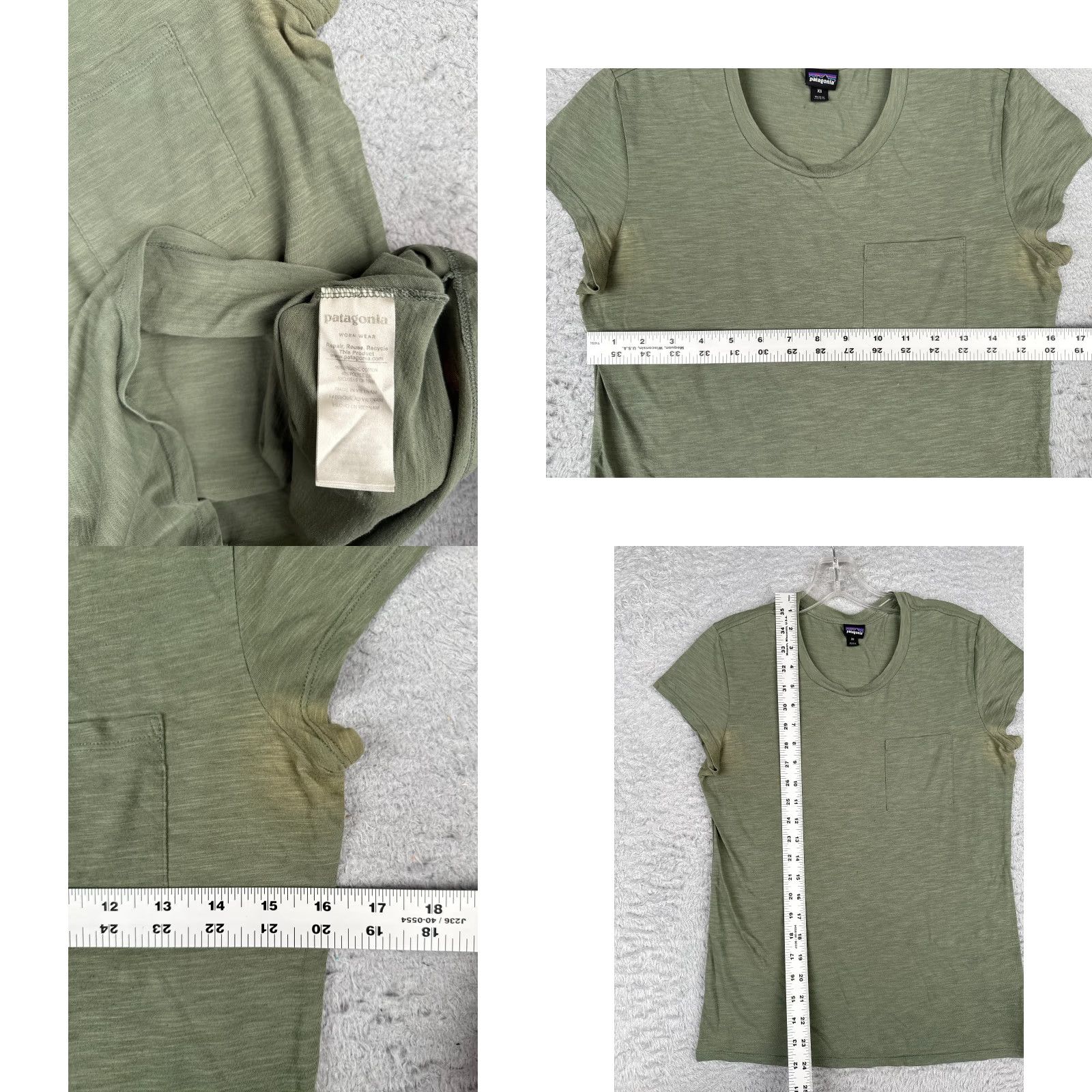Patagonia Patagonia Shirt Women XS Green Short Sleeve Crew Neck Cotton Blend Read Size XS / US 0-2 / IT 36-38 - 8 Thumbnail
