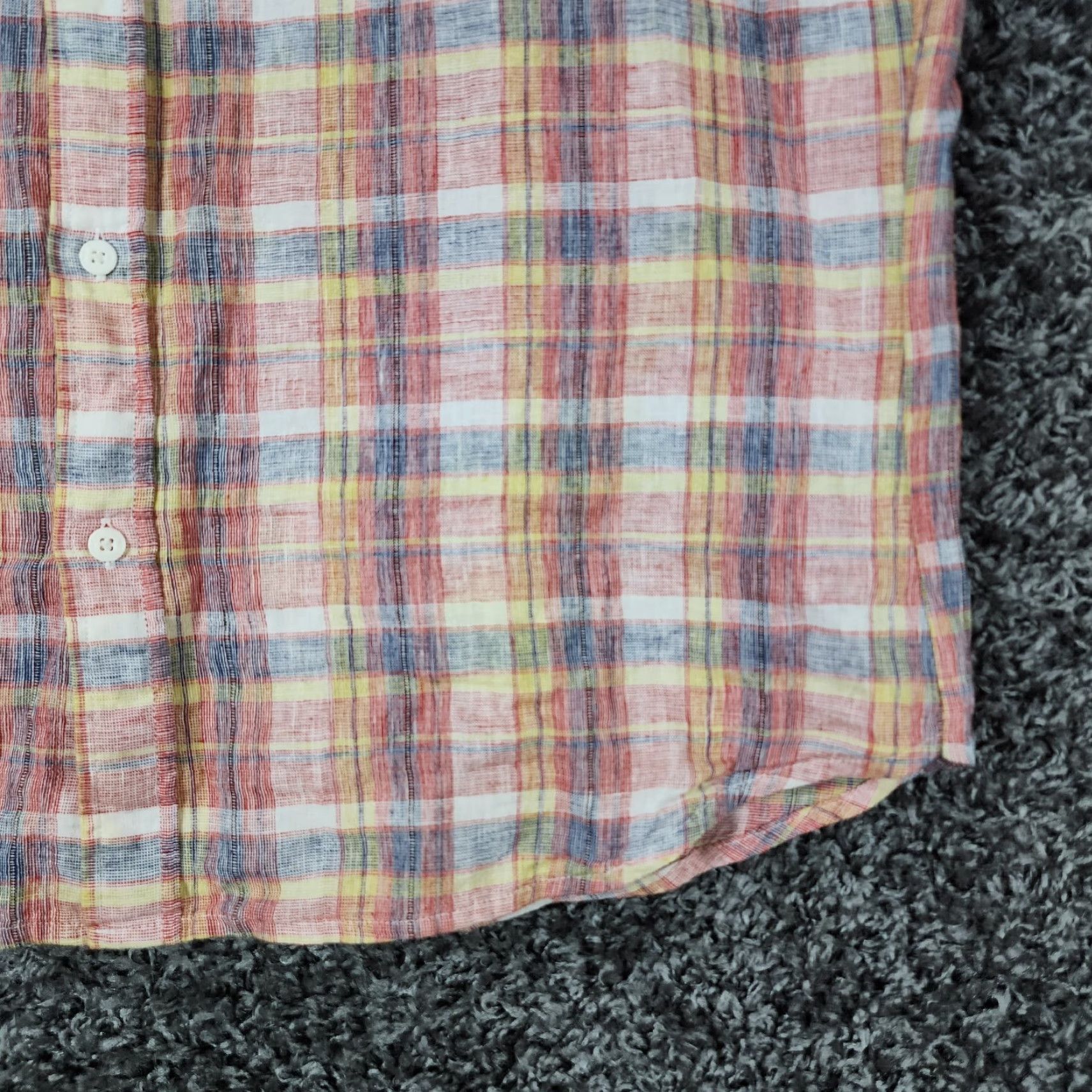 Levi's VINTAGE Levi's Shirt Men Short Sleeve Button-Up Plaid Red XL Adult Men Size XL Size US 36 / EU 52 - 2 Thumbnail