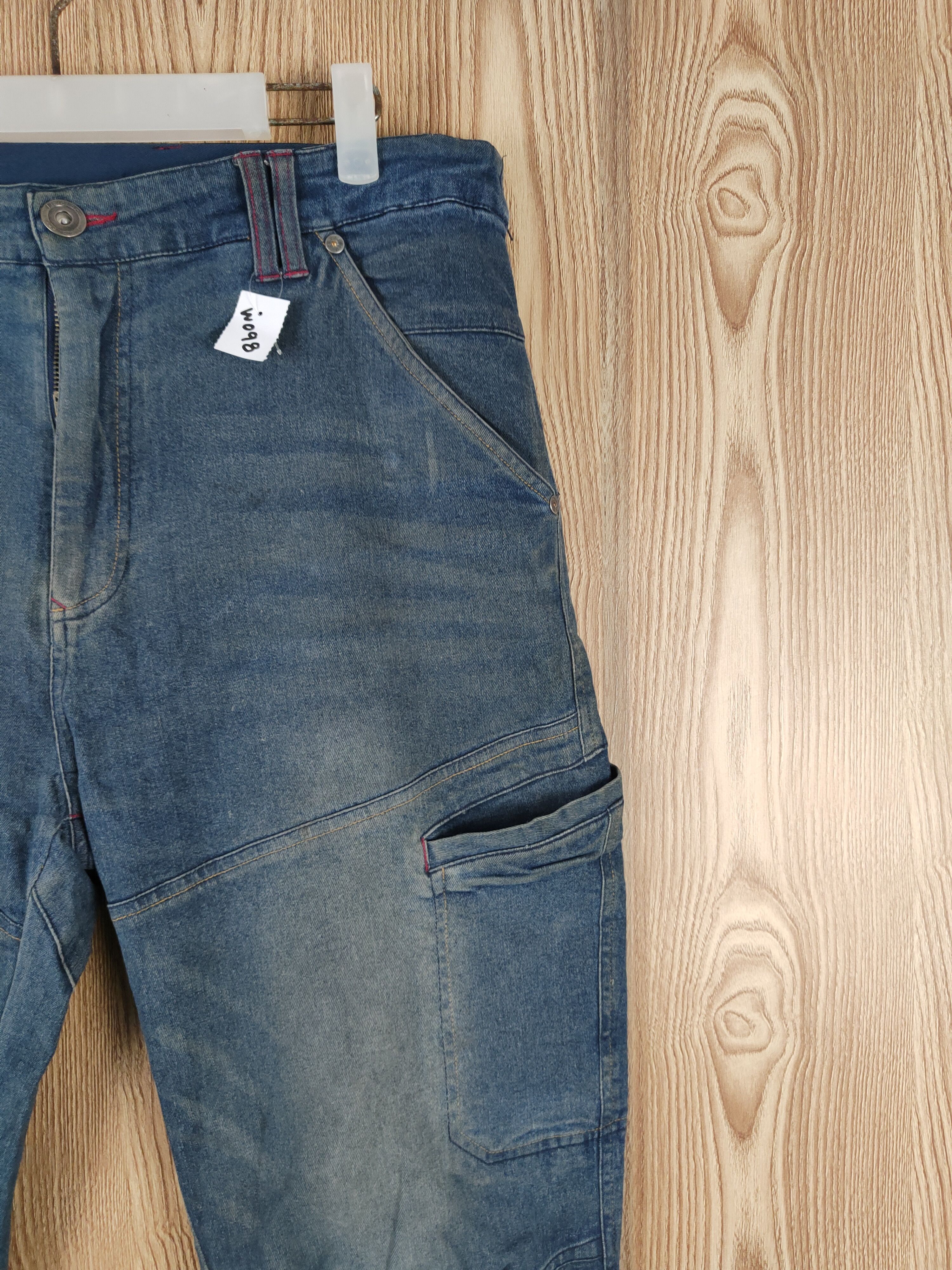 Japanese Brand FieldCore Blue Distressed Ripped Jeans #W098 Size US 34 / EU 50 - 5 Thumbnail