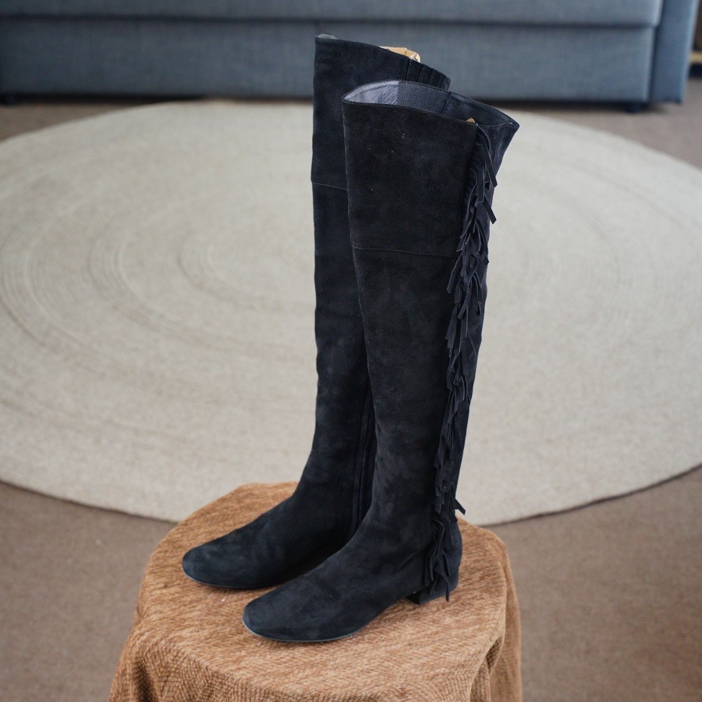 Saint Laurent Paris Saint Laurent Paris Suede Black Boots us_9 Women Size US 9 / IT 39 - 1 Thumbnail