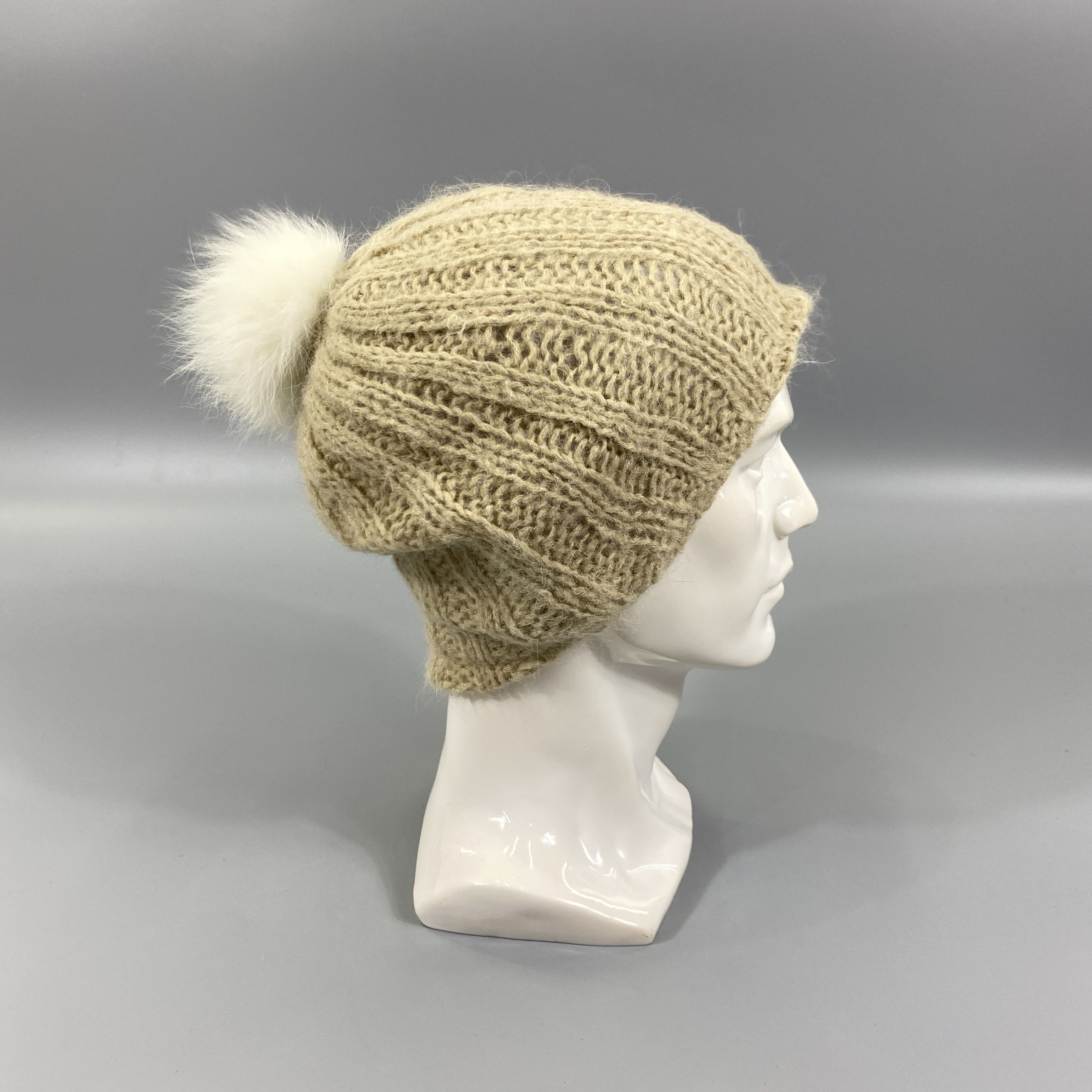 Japanese Brand Crochet Beanie Hats With Pom Pom -BN943 Size ONE SIZE - 4 Thumbnail