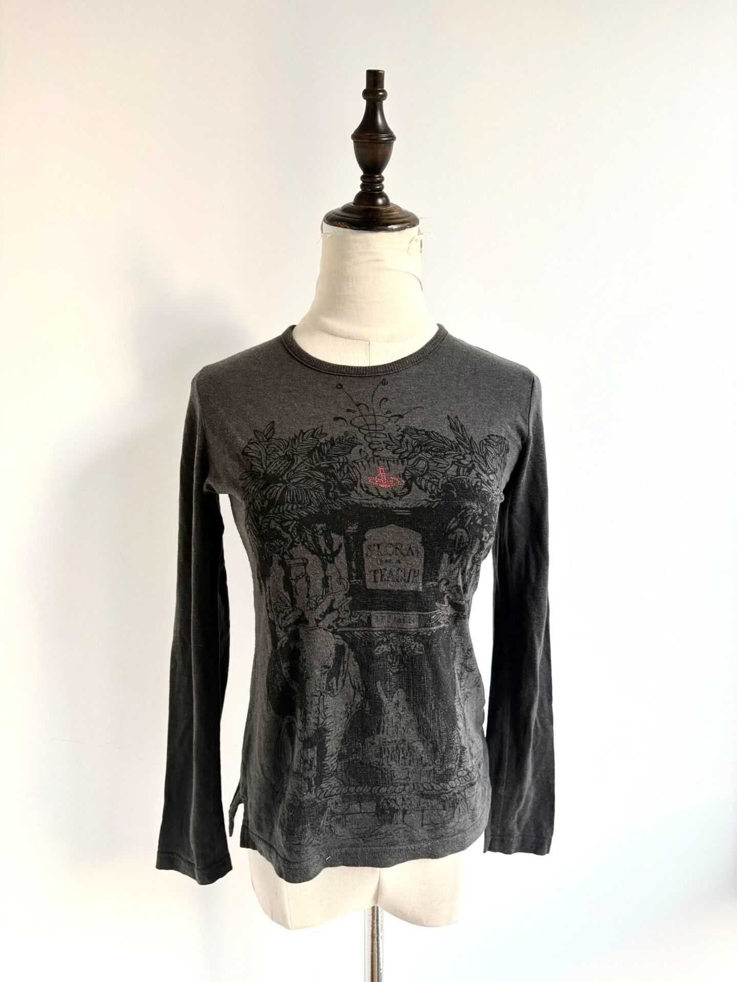 Vivienne Westwood vivienne westwood gray printed long sleeve top Size S / US 4 / IT 40 - 1 Thumbnail