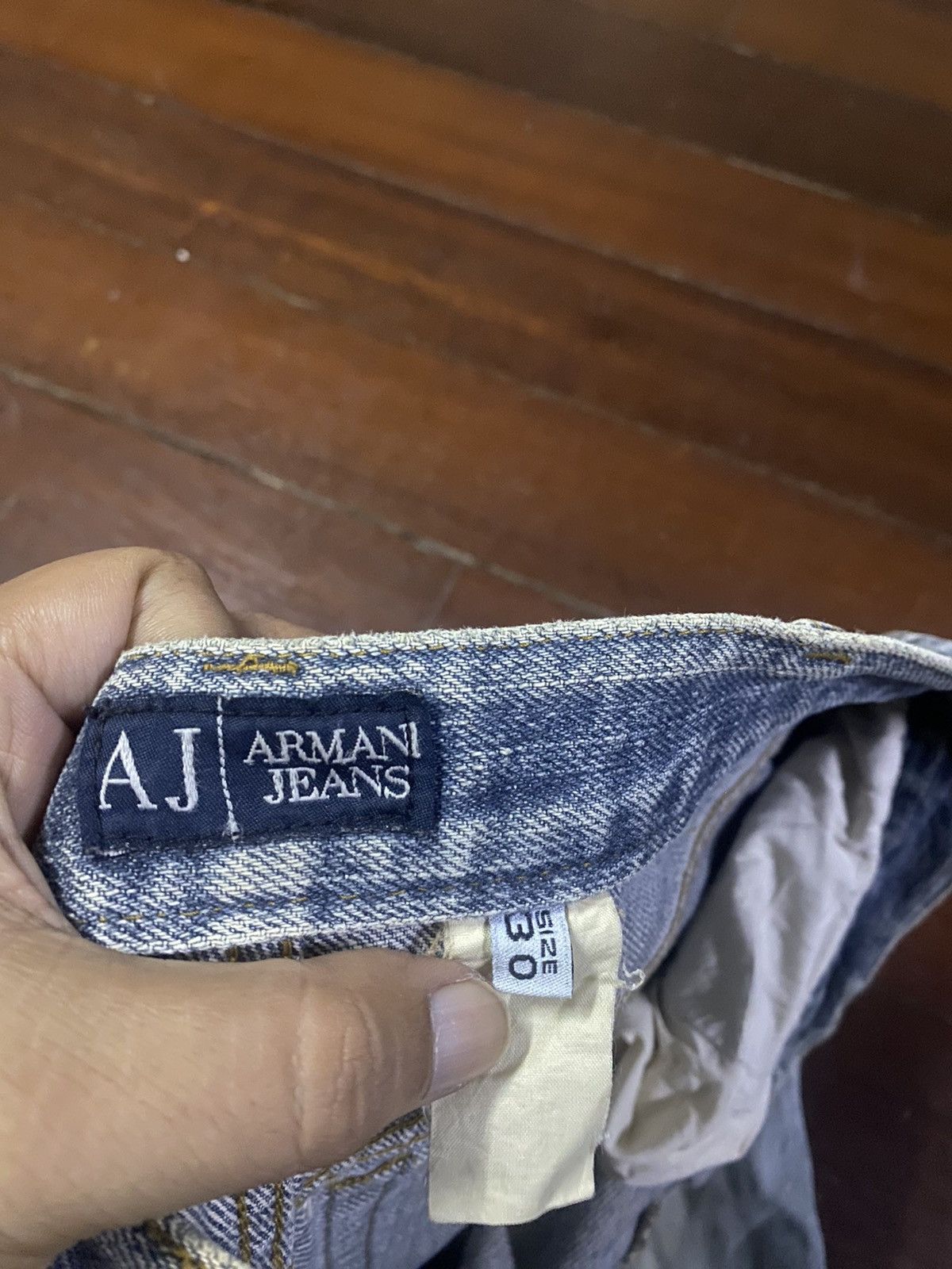 Armani × Giorgio Armani × Vintage Fire vintage ARMANI JEANS distressed mud wash flare Size US 32 / EU 48 - 11 Thumbnail