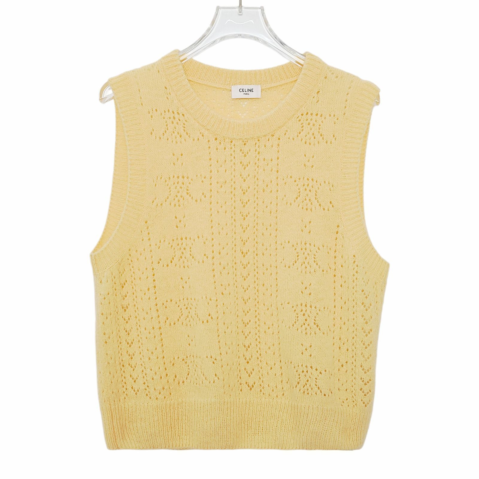 Celine Celine Yellow Wool Knit Sweater Vest Size M Size M / US 6-8 / IT 42-44 - 1 Thumbnail