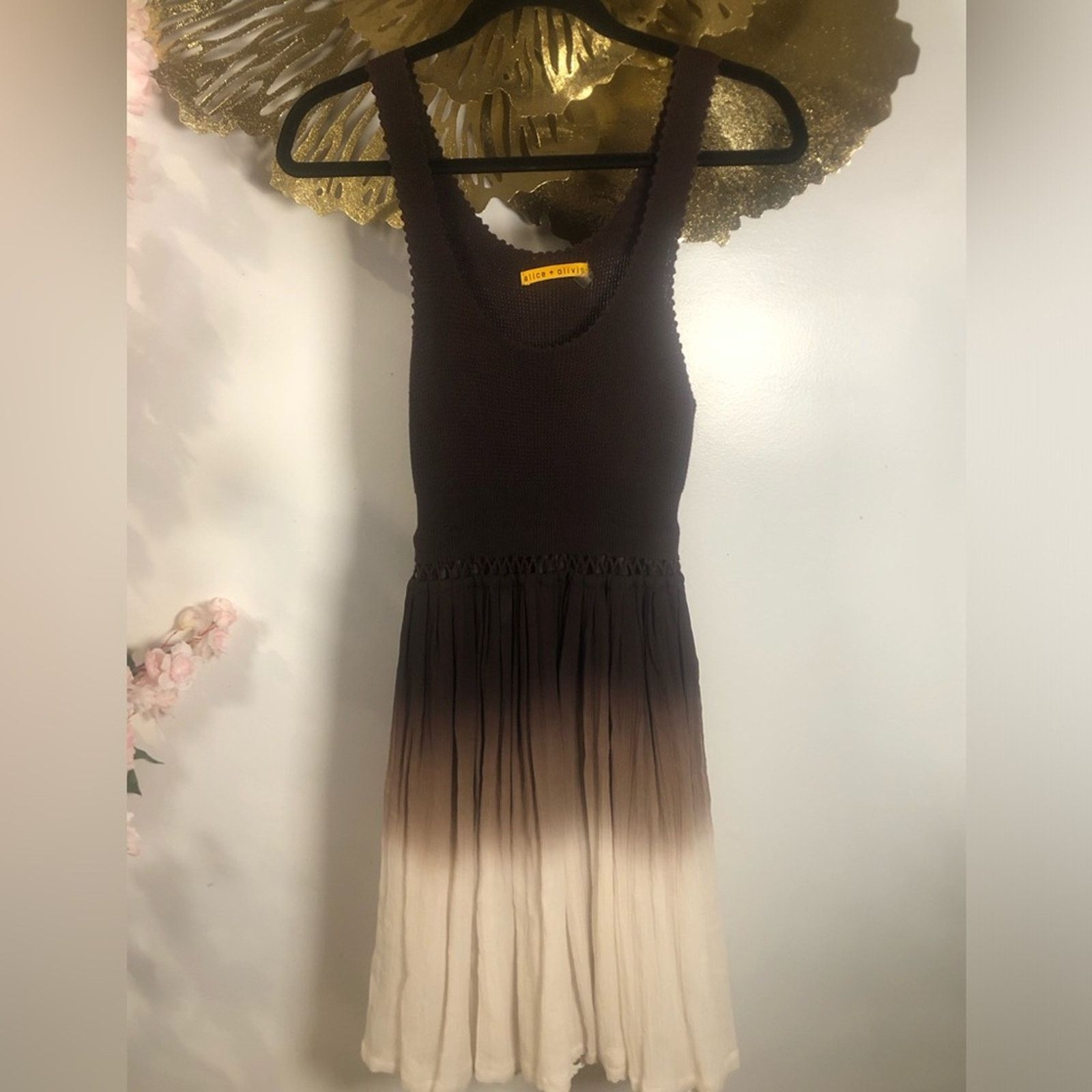 Alice + Olivia alice+olivia dress knit top silk bottom Size S / US 4 / IT 40 - 1 Thumbnail