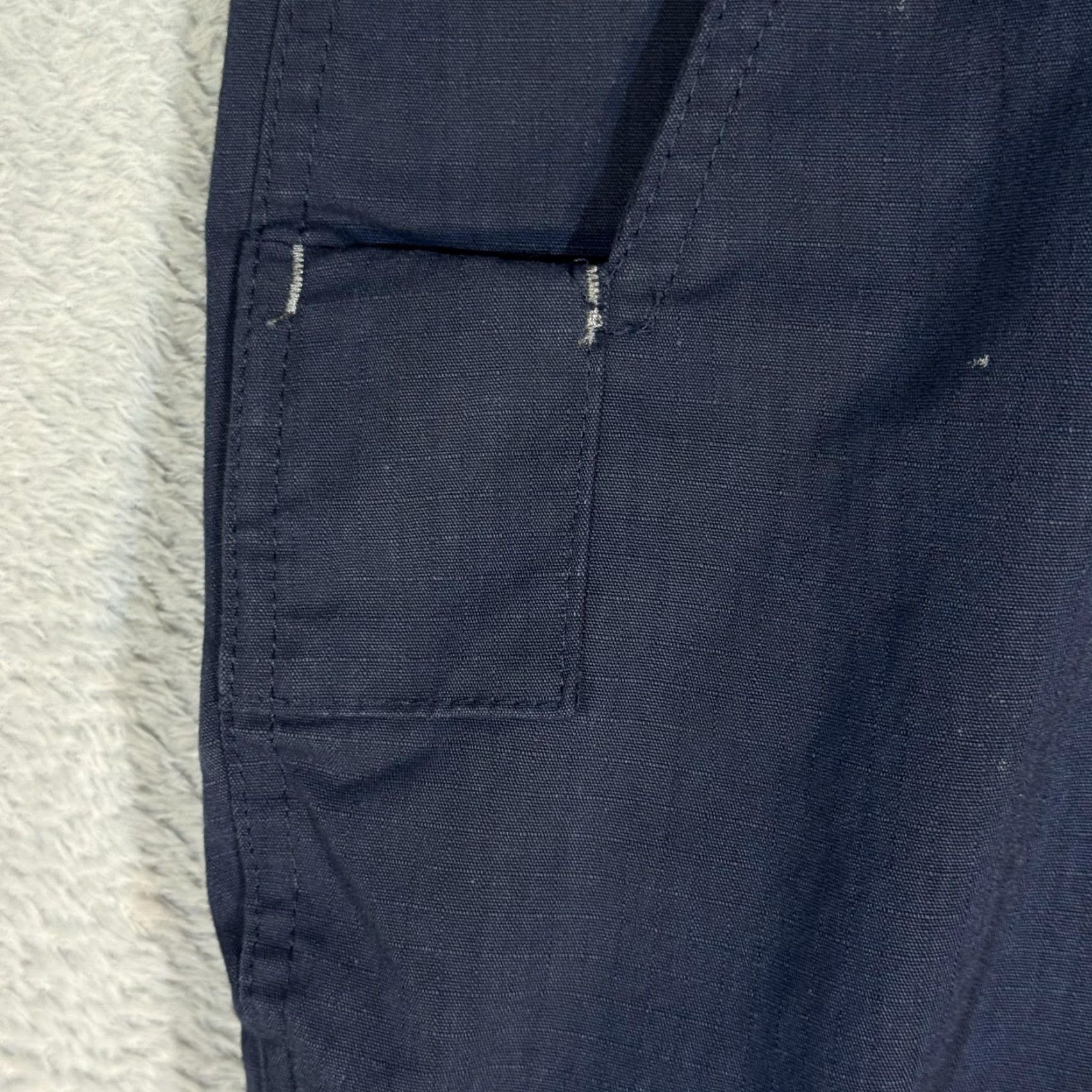 Carhartt Carhartt Pants Mens 39x31 Navy Blue Ripstop Relaxed Fit Zip Pocket Work Size US 38 / EU 54 - 4 Thumbnail