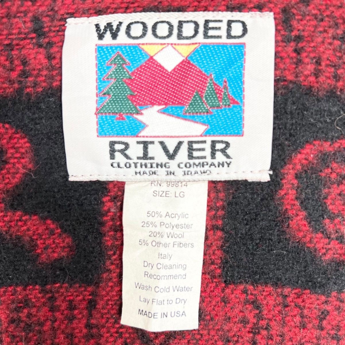 Vintage Vintage Wooded River Full Print Women Wool Jacket Size L / US 10 / IT 46 - 8 Thumbnail
