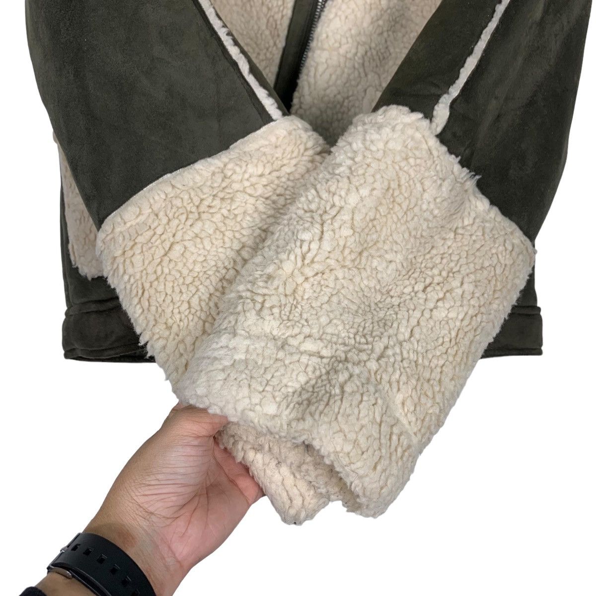 Japanese Brand CATHERINE MALAND RINO Faux Fur Asymmetrical Jacket #0082-C5 Size M / US 6-8 / IT 42-44 - 10 Thumbnail