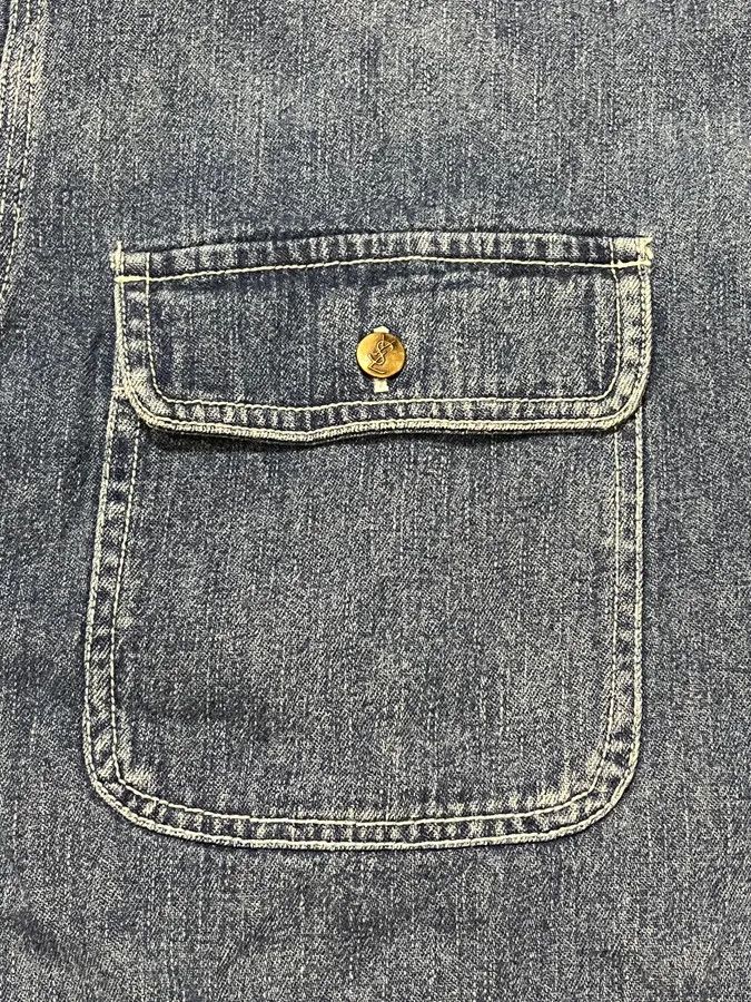 Designer × Vintage × Yves Saint Laurent 1990s Yves Saint Laurent Blue Denim Shirt Size US M / EU 48-50 / 2 - 8 Thumbnail