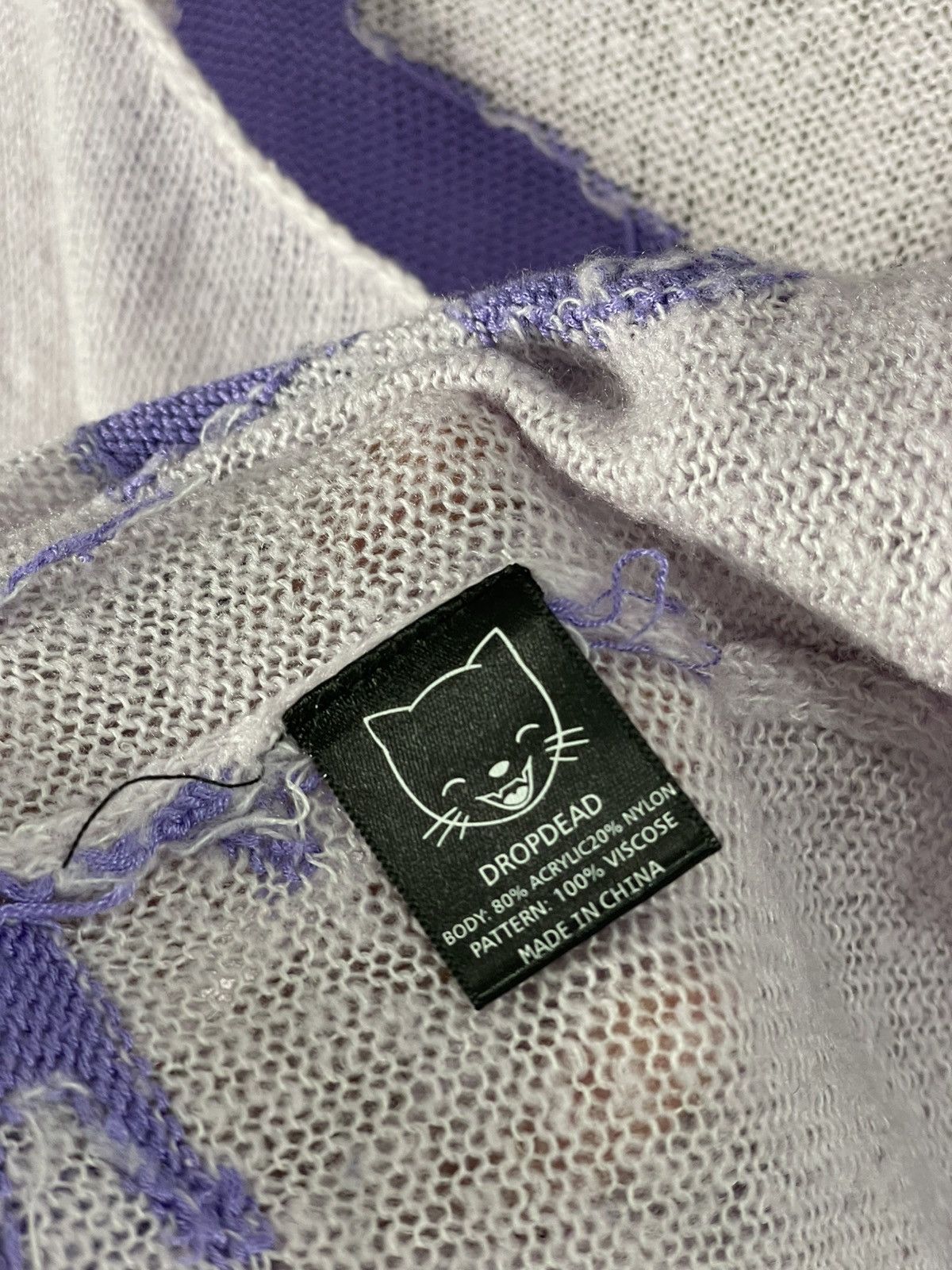 Drop Dead Clothing × Japanese Brand AVANT GARDE Y2K UNICORN PURPLE DROP DEAD KNIT SWEATER Size M / US 6-8 / IT 42-44 - 9 Thumbnail