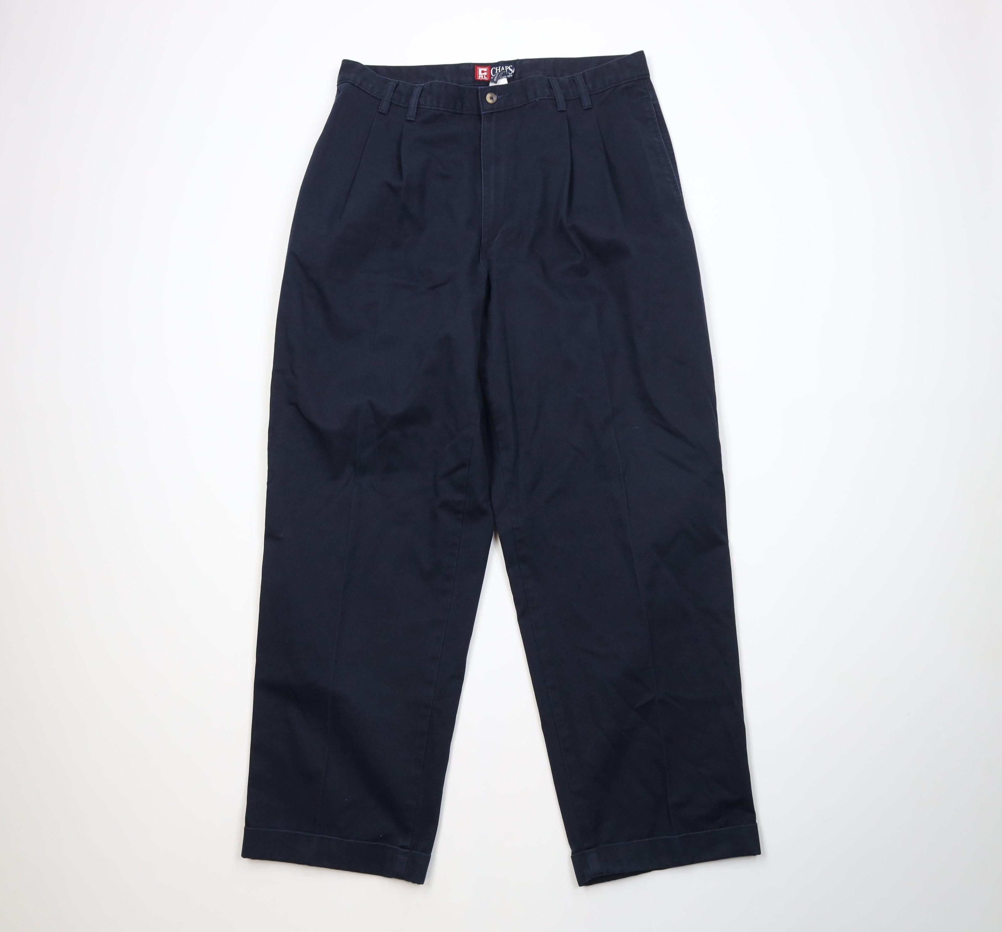 Polo Ralph Lauren Vintage 90s Chaps Ralph Lauren Wide Leg Pleated Chino Pants Size US 34 / EU 50 - 1 Thumbnail