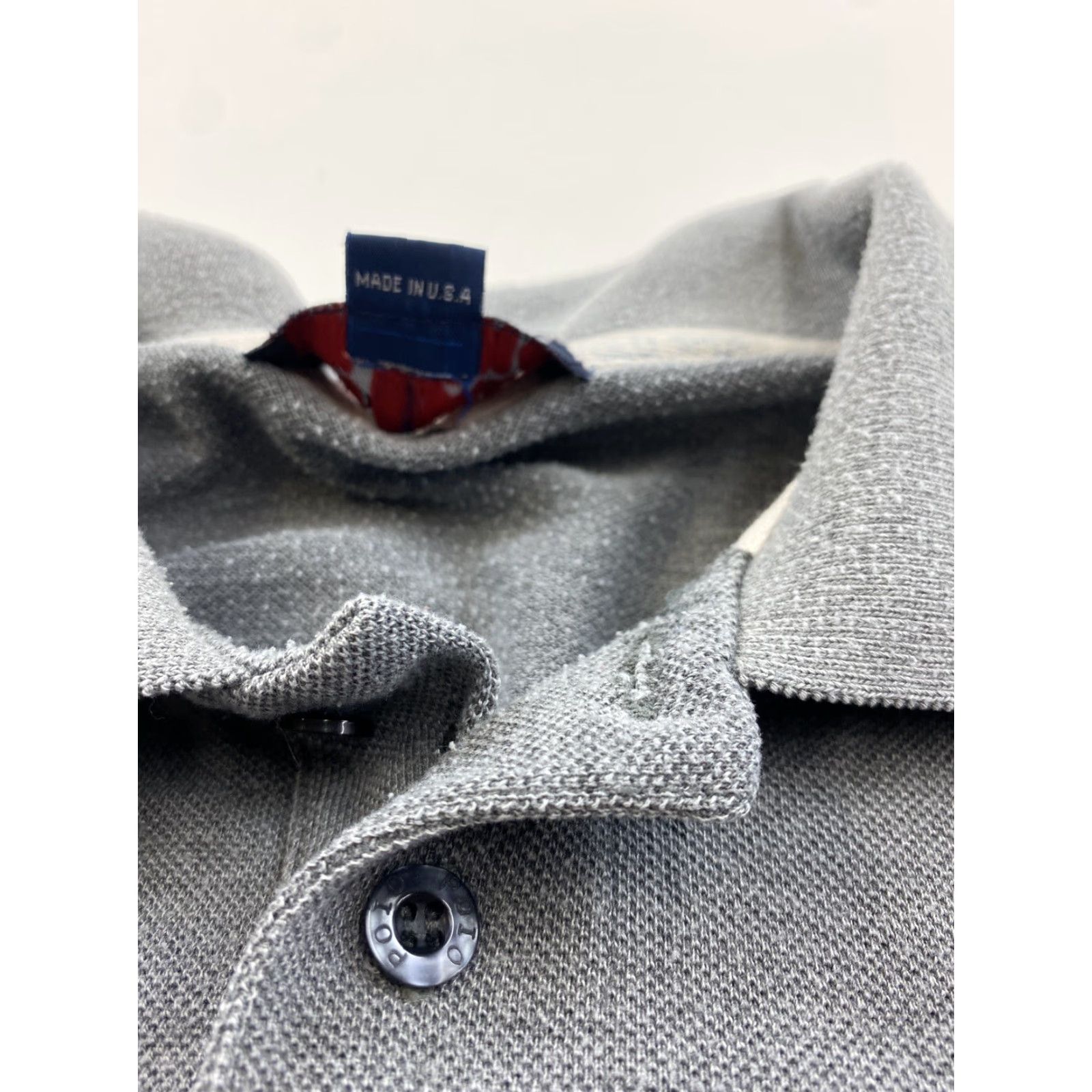 Vintage VINTAGE Polo Sport Shirt Mens 2XL Gray Long Sleeve Made In USA Size US XXL / EU 58 / 5 - 3 Thumbnail