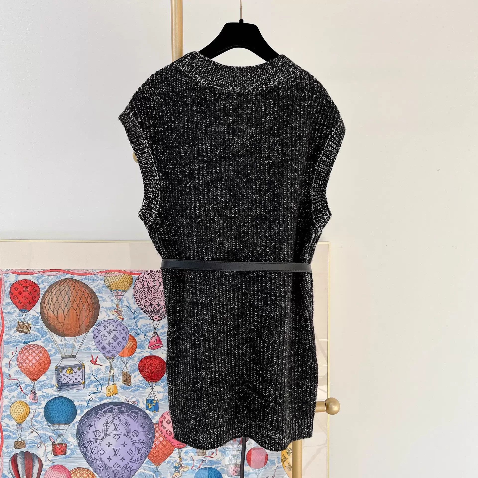 Louis Vuitton LV Gray Knit Cinched XS Runway Dress Size XS / US 0-2 / IT 36-38 - 4 Thumbnail