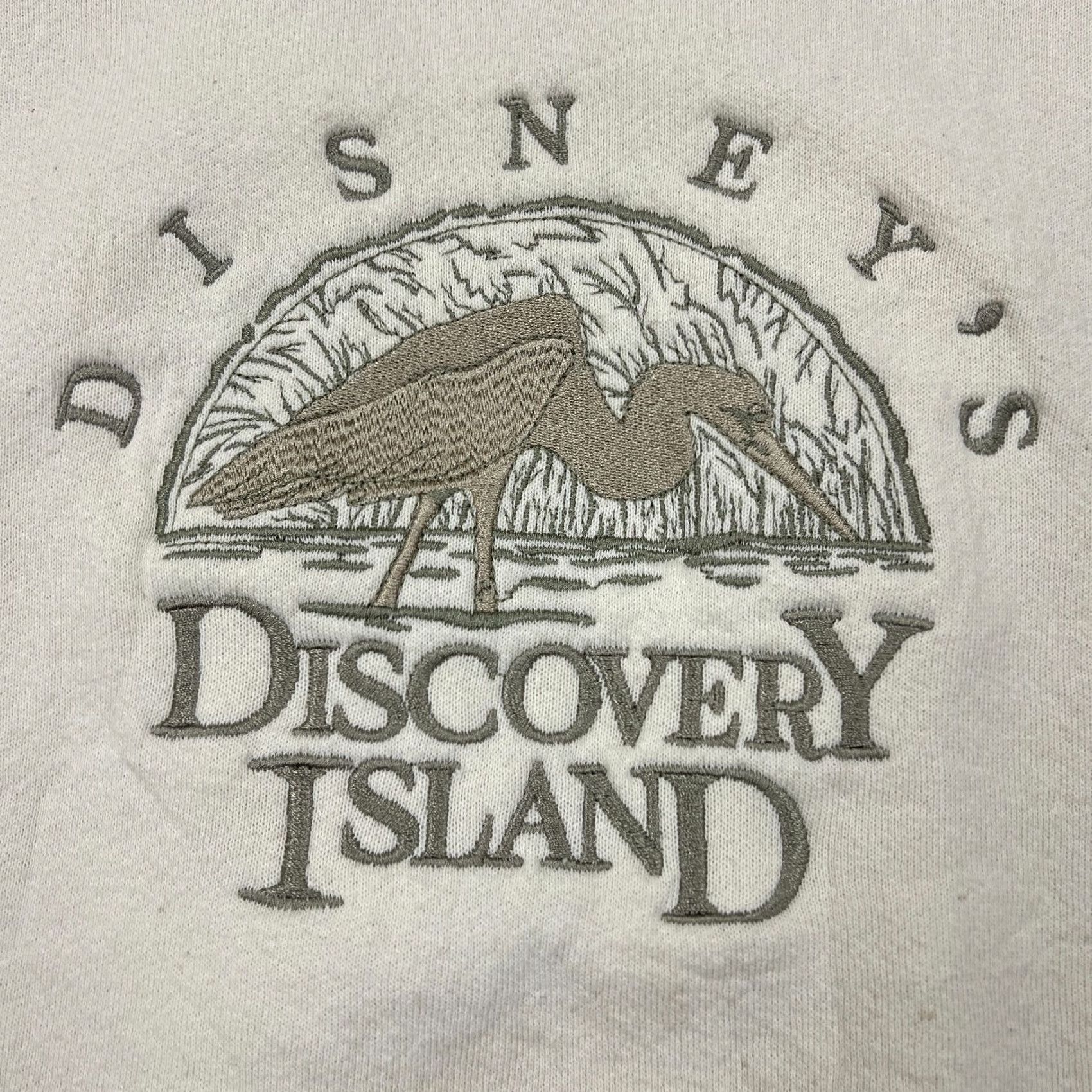 Disney VTG Disney Discovery Island Sweatshirt XL Embroidered Graphic 90s Defunct Island Birds Mens Sweatshirt Ivory Vintage Disney Logo Embroidered Size US XL / EU 56 / 4 - 2 Thumbnail