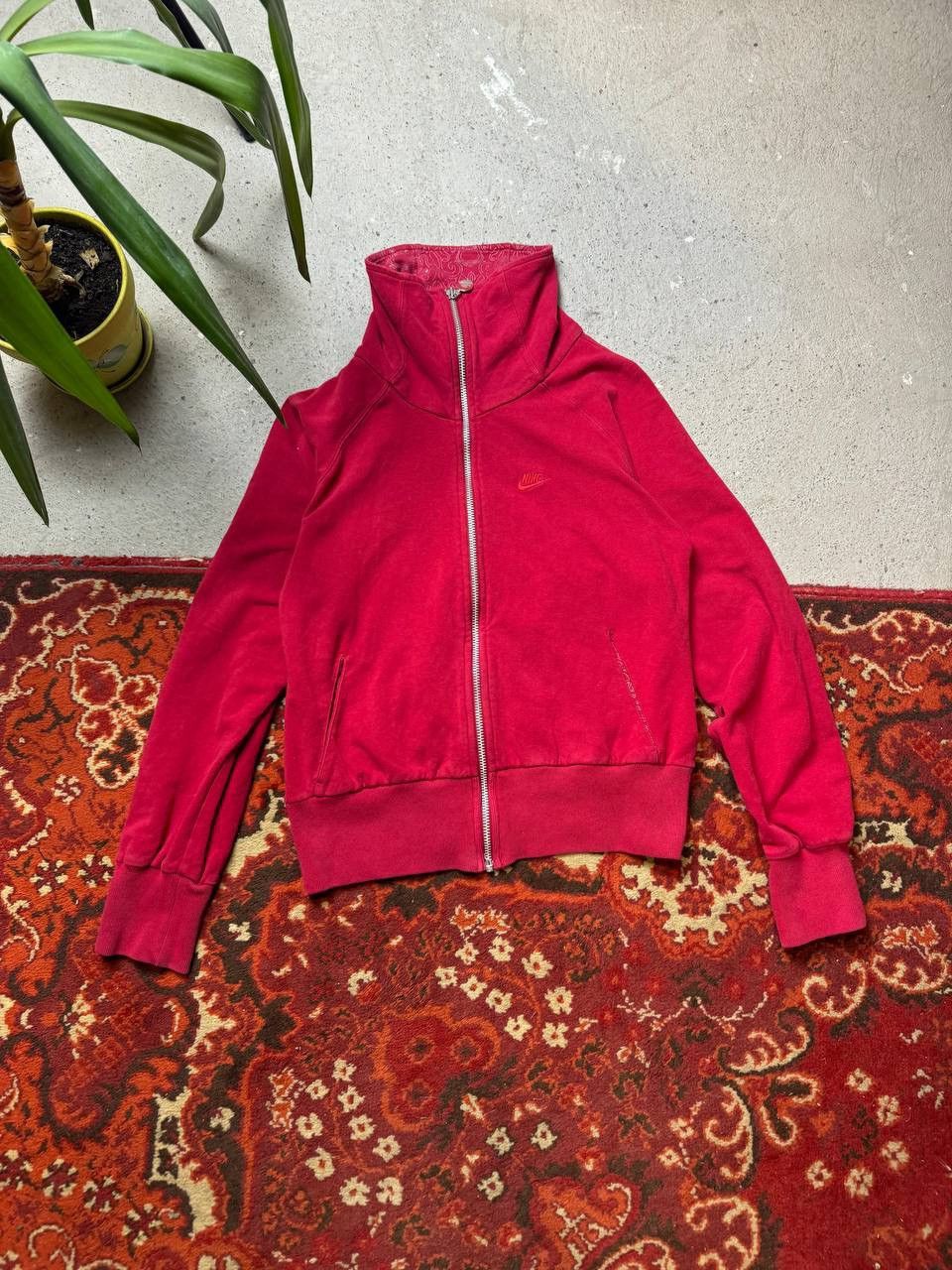 Nike × Vintage Vintage Y2K Nike 90s Embroidered Swoosh Logo Zip Up Hoodie Size L / US 10 / IT 46 - 2 Thumbnail