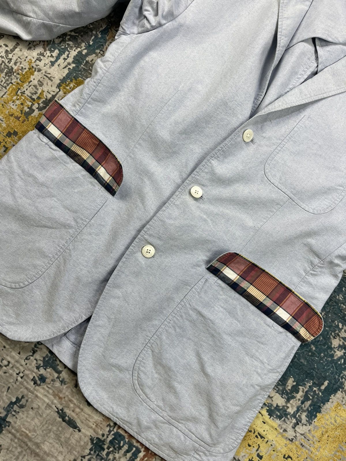 Polo Ralph Lauren Vtg Polo Ralph Lauren Checked Trim Single Breasted Blazers Size 44R - 1 Thumbnail