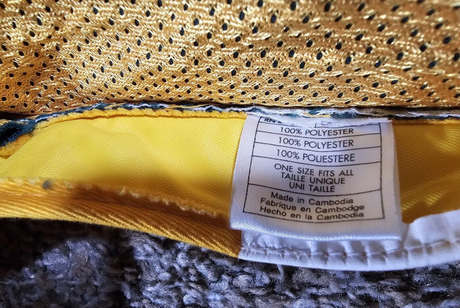 NFL Green Bay Packers Gold yellow mesh Strapback visor hat Size ONE SIZE - 7 Thumbnail