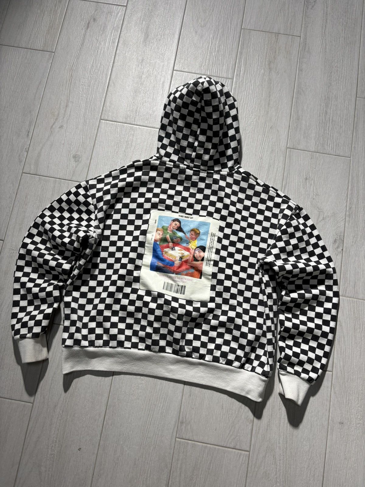 CHILDS Childish Boxy Fit Hoodie Y2K Checkered Embroidered Logo Size US M / EU 48-50 / 2 - 7 Thumbnail