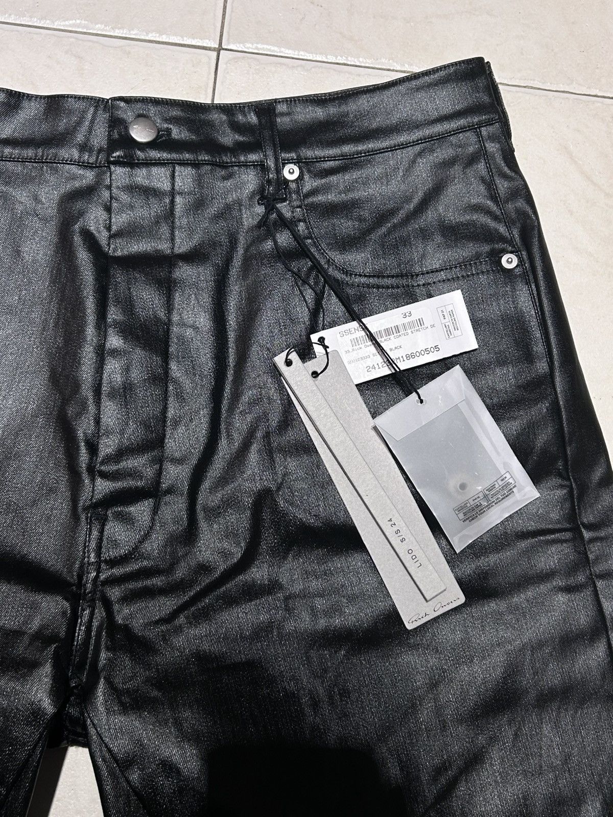 Rick Owens Rick Owens SS24 “Lido” Black Geth Jeans Size US 33 - 2 Thumbnail