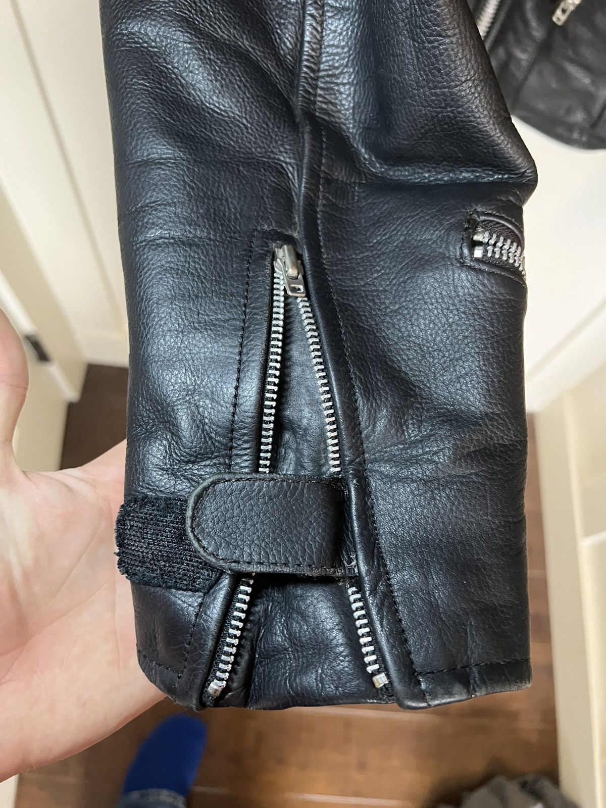Vintage Vintage heavy leather biker jacket Size US XXL / EU 58 / 5 - 7 Thumbnail