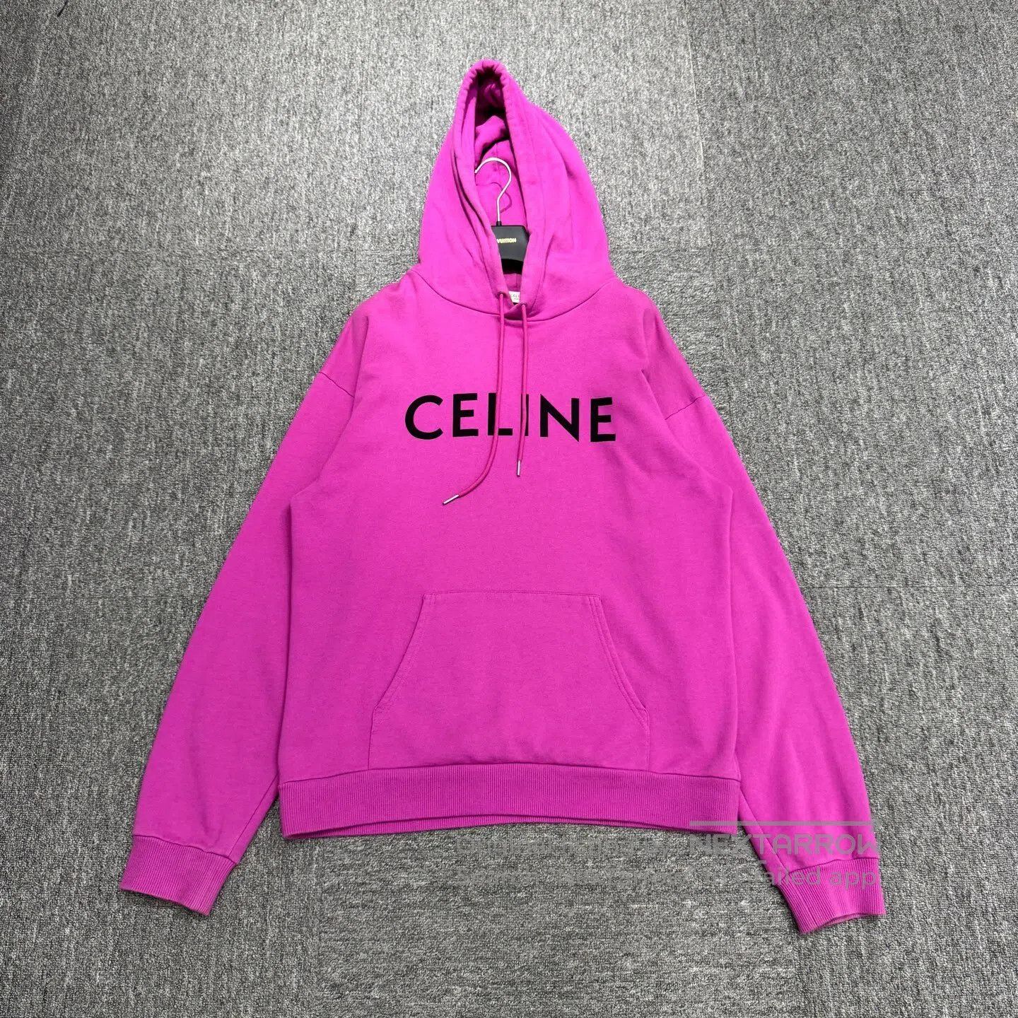 Celine CELINE Letter-printed hooded hoodie| Size L / US 10 / IT 46 - 1 Thumbnail
