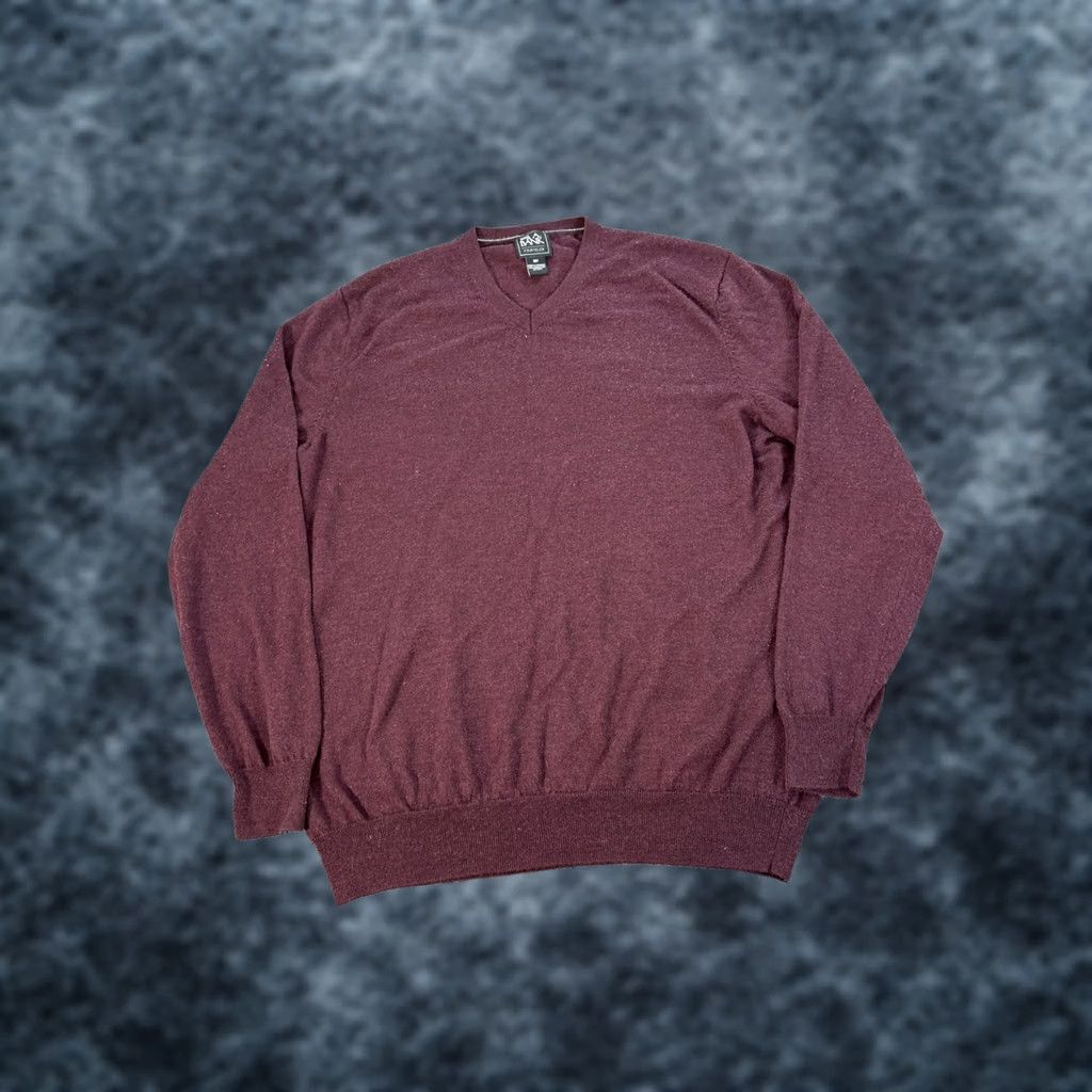 Jos. A. Bank Jos. A. Bank Polo Shirt Men 2XLT Wool Red Vintage Solid Long Sleeve Breathable Casual Business Packable Size US XXL / EU 58 / 5 - 1 Thumbnail