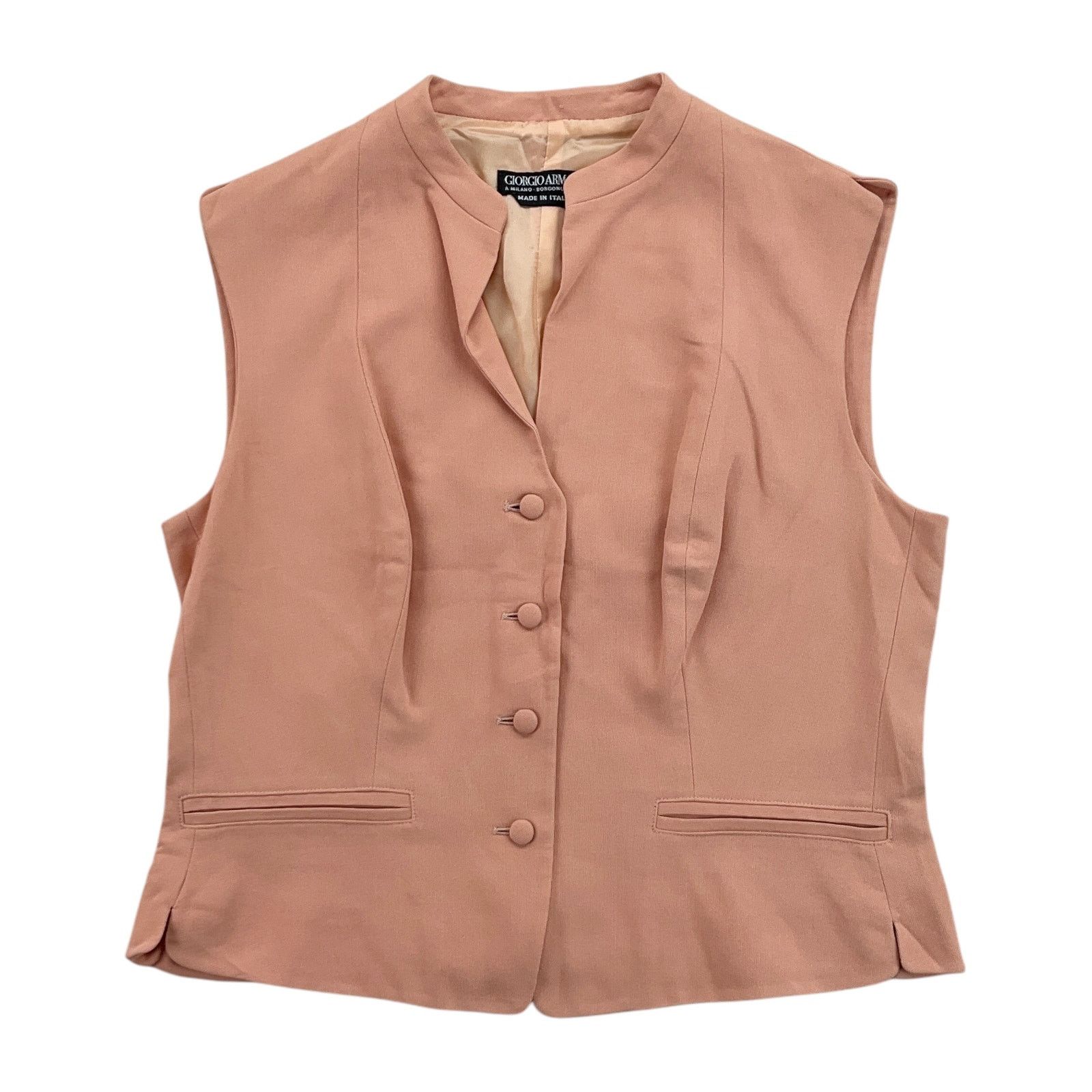 Armani Vintage Giorgio Armani 80s Button Vest - Women Medium pastel Size M / US 6-8 / IT 42-44 - 1 Thumbnail