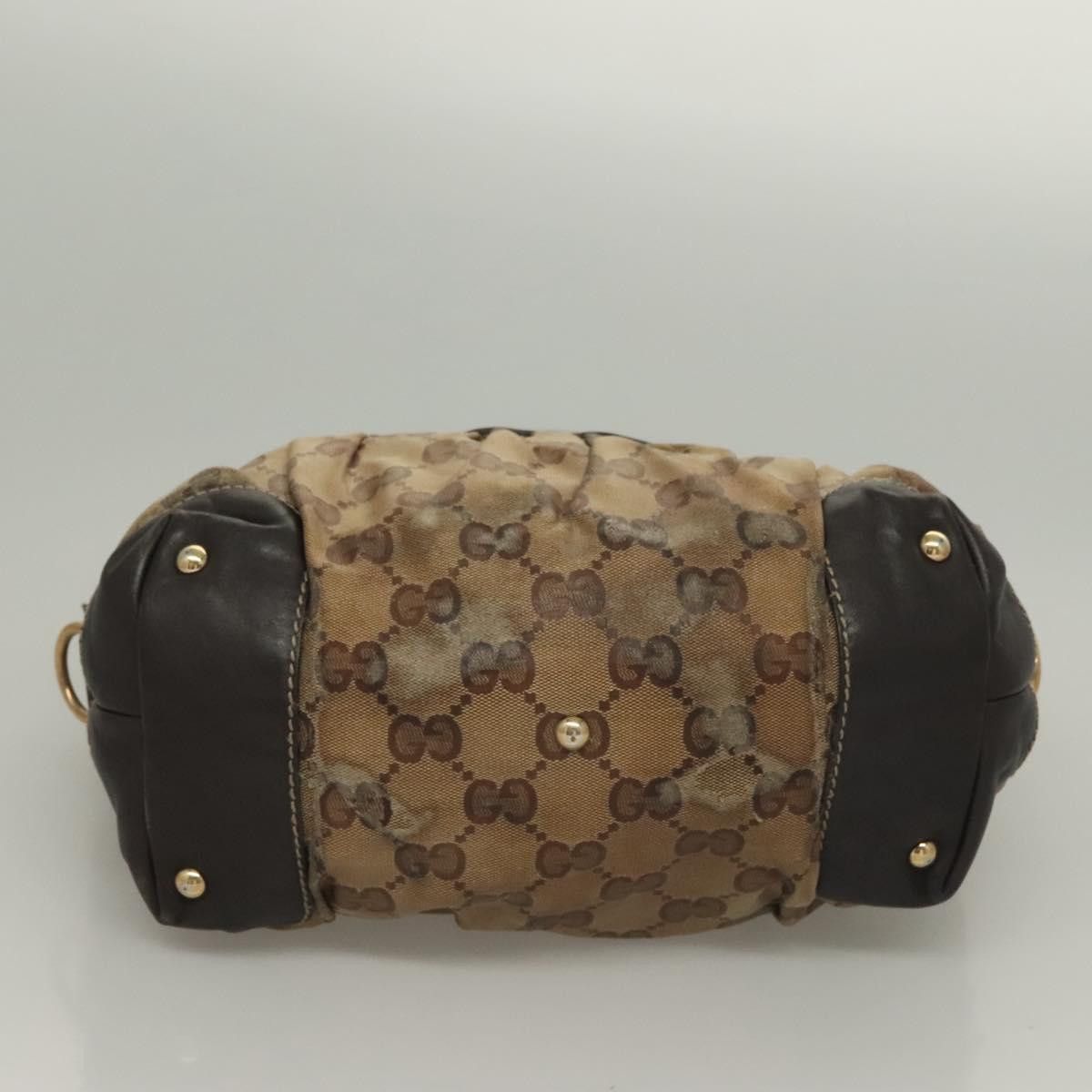 Gucci GUCCI GG Crystal Hand Bag Coated Canvas Beige Gold Size ONE SIZE - 9 Thumbnail