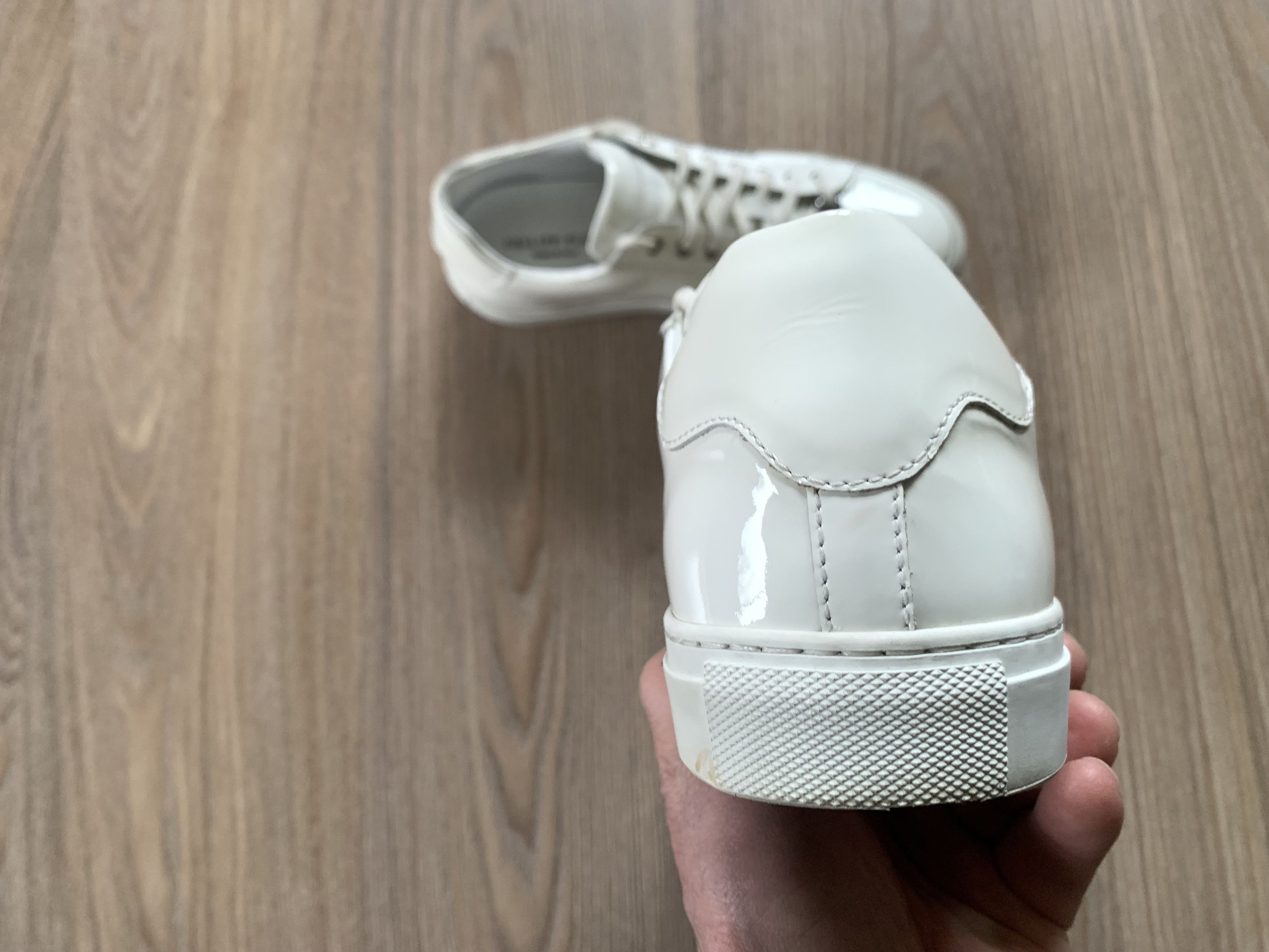 Philipp Plein Philipp Plein Patent White Leather Lo-Top Sneakers Size US 7.5 / EU 40-41 - 6 Thumbnail